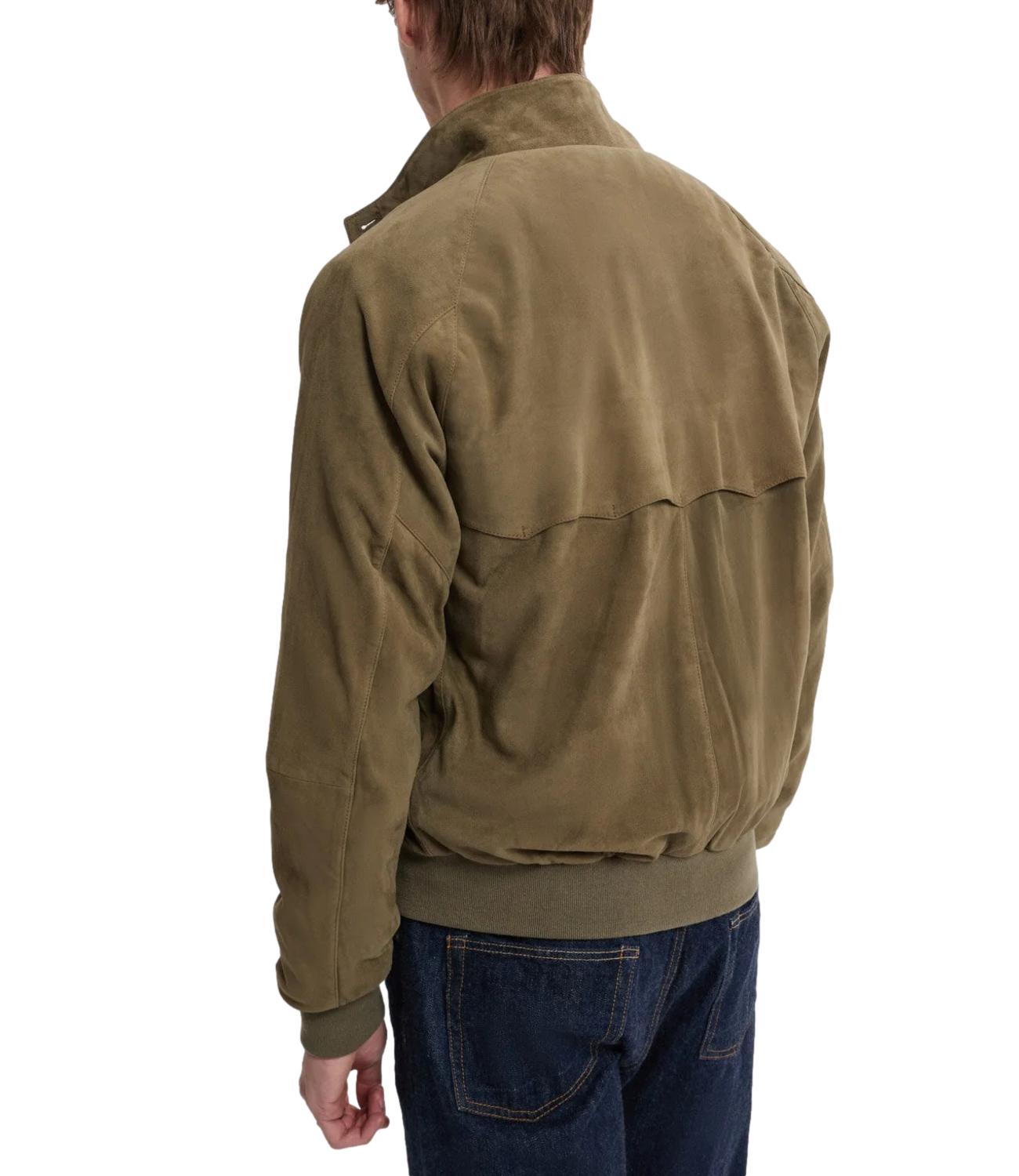 Giacca Camoscio Baracuta lichen green