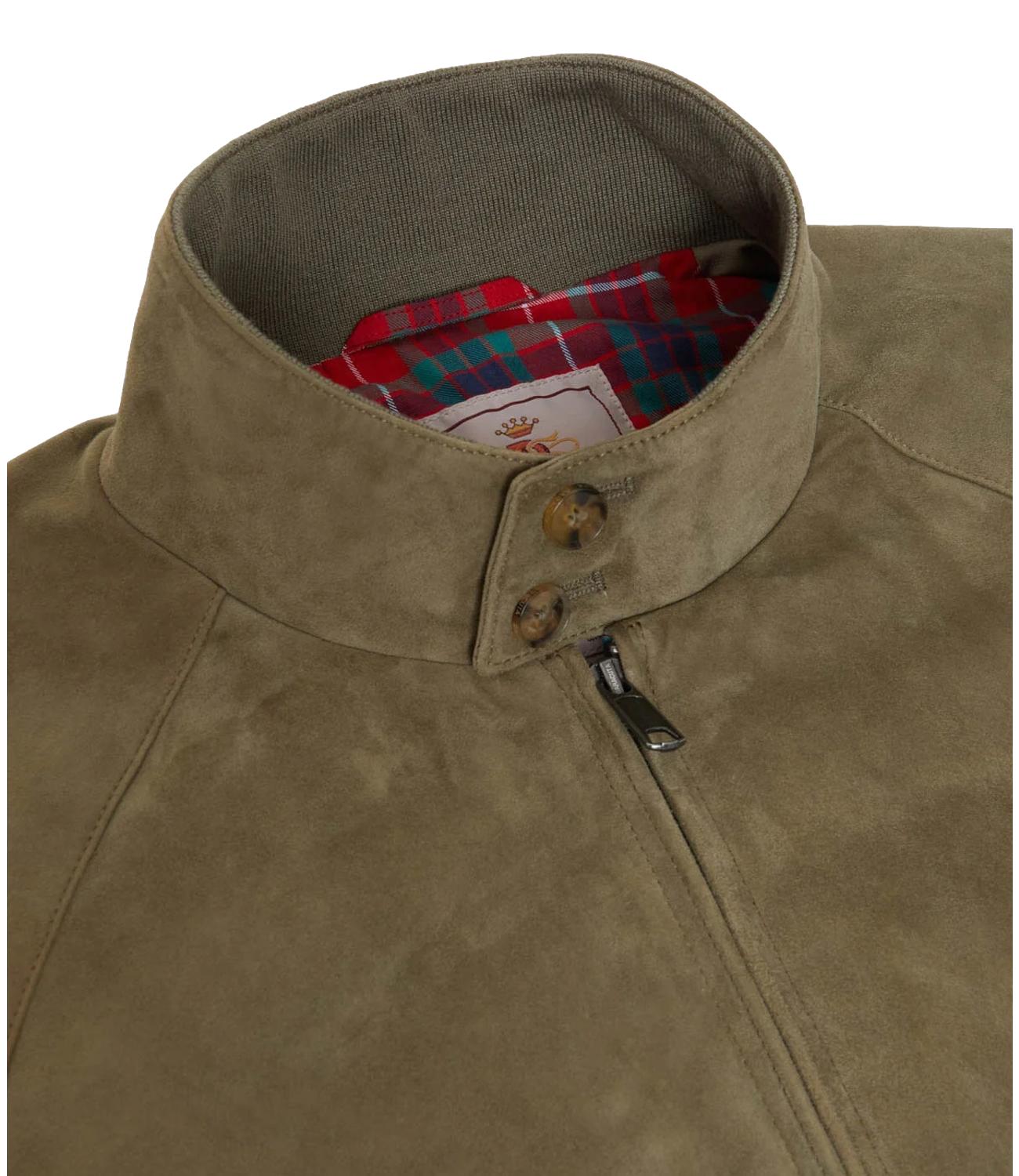 Giacca Camoscio Baracuta lichen green
