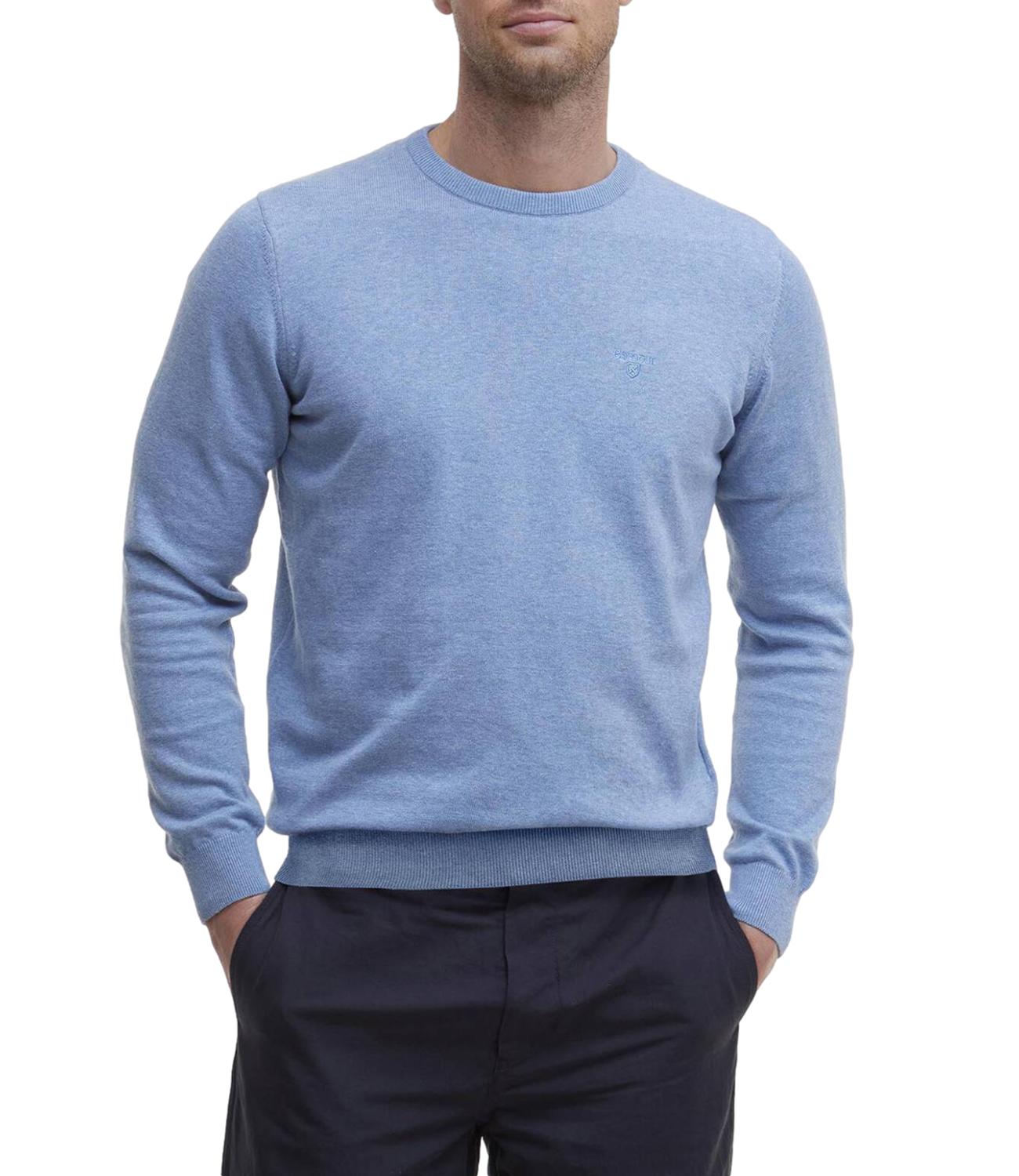 Pima Cotton Crew maglioncino dark chambray