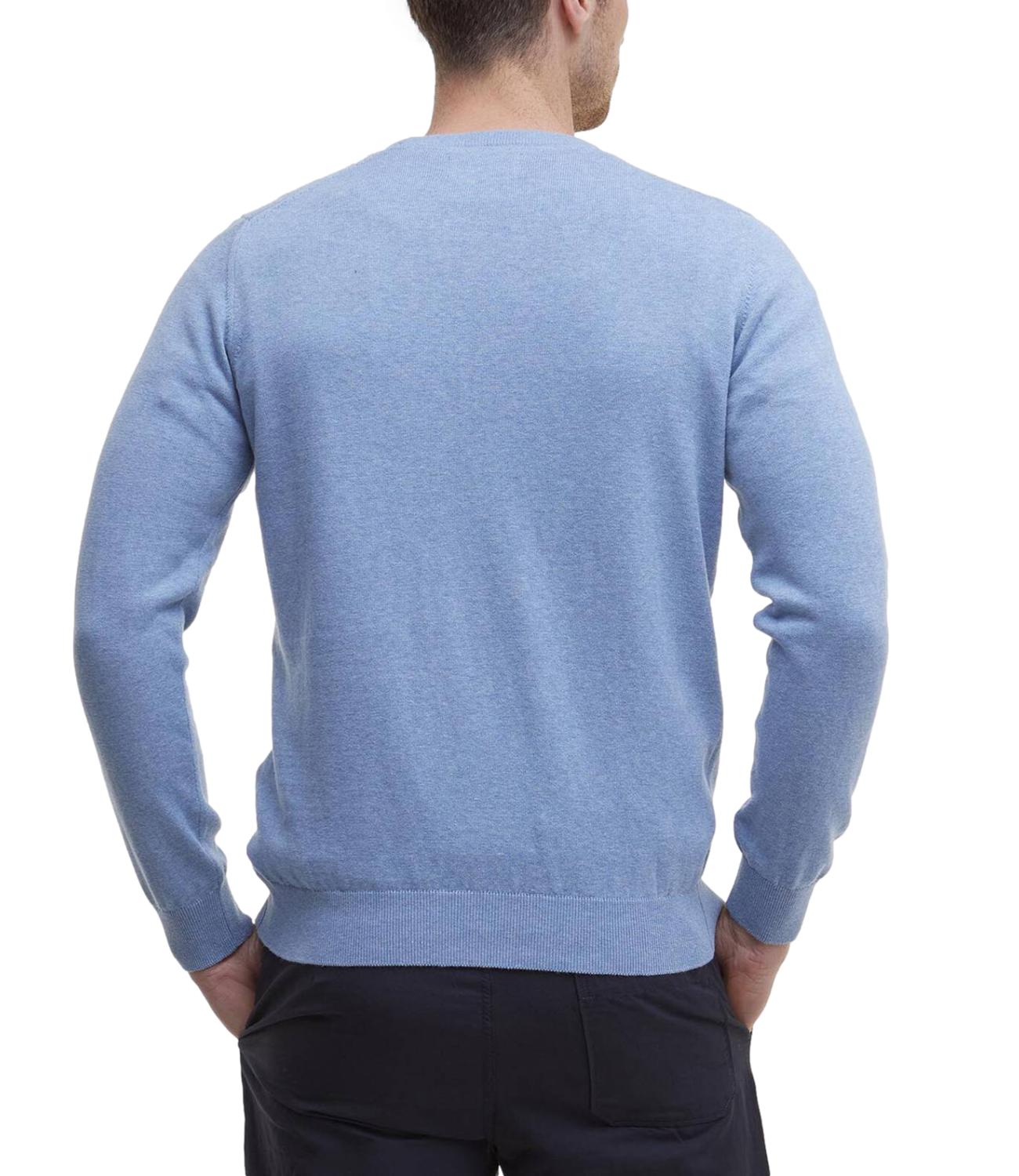 Pima Cotton Crew maglioncino dark chambray