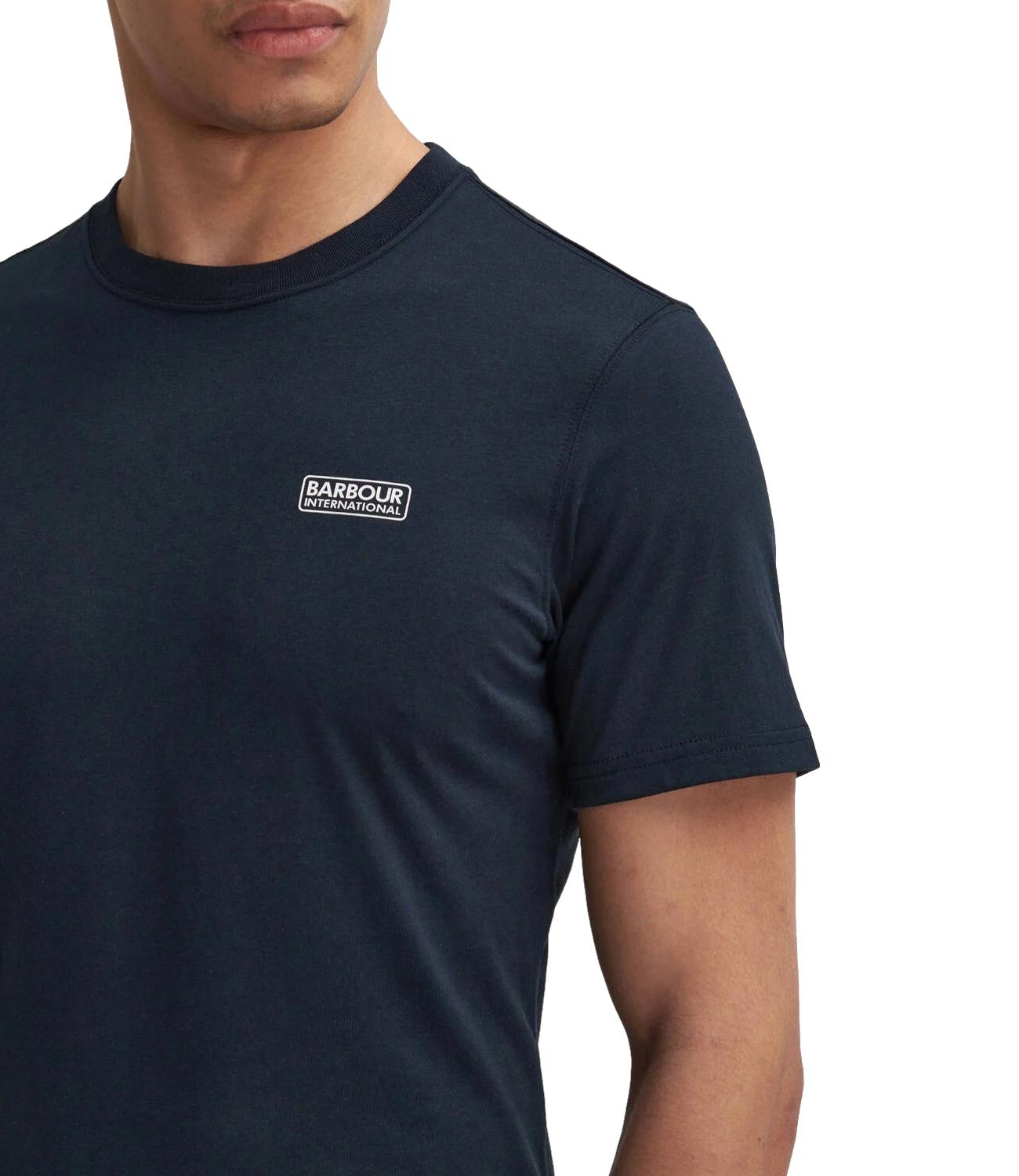 Barbour T-Shirt small logo blu uomo