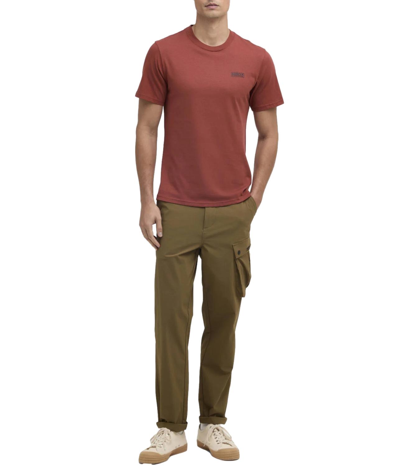 Barbour T-Shirt small logo rosso uomo
