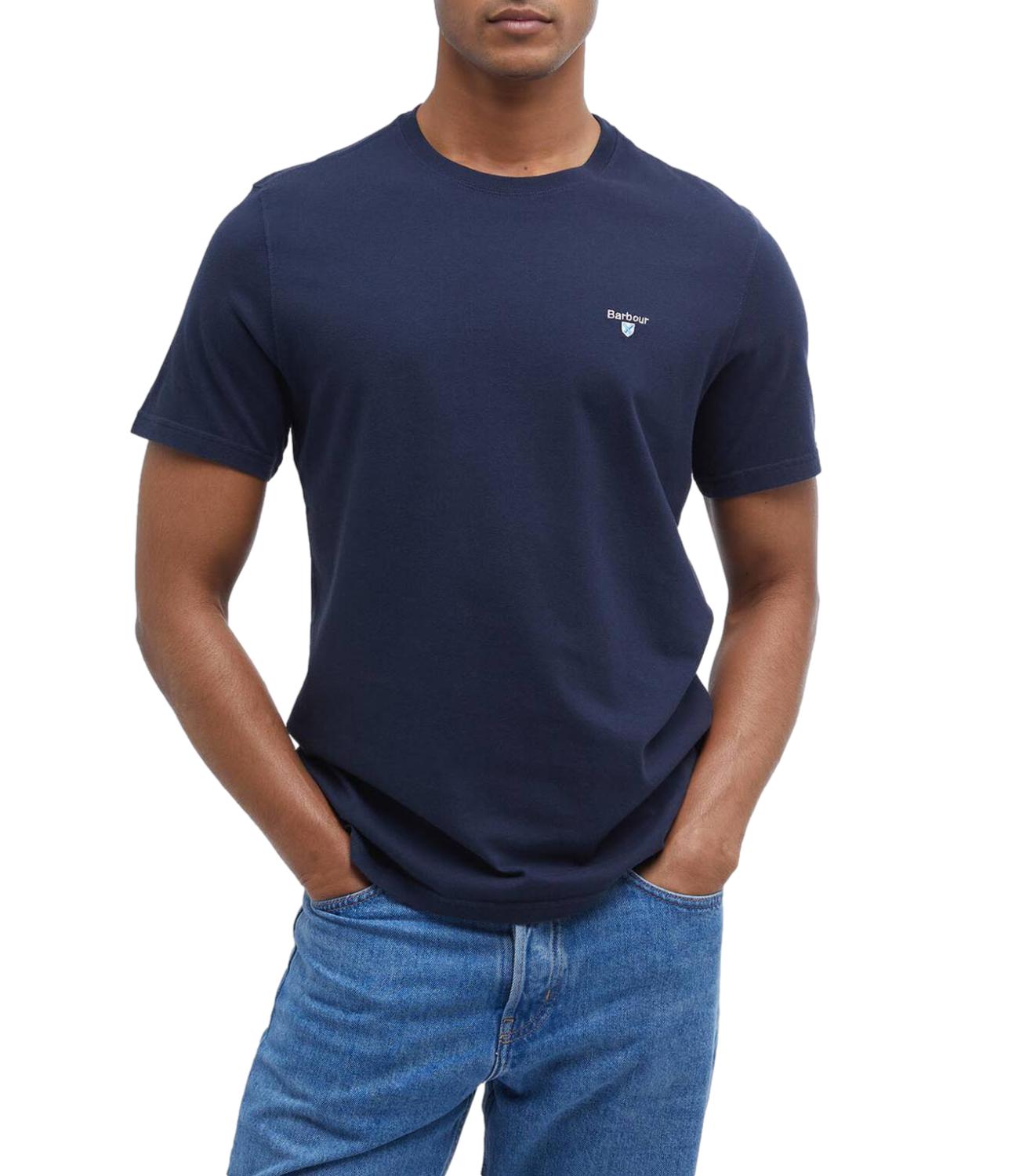 Barbour T-Shirt Tartan Sports Tee blu uomo