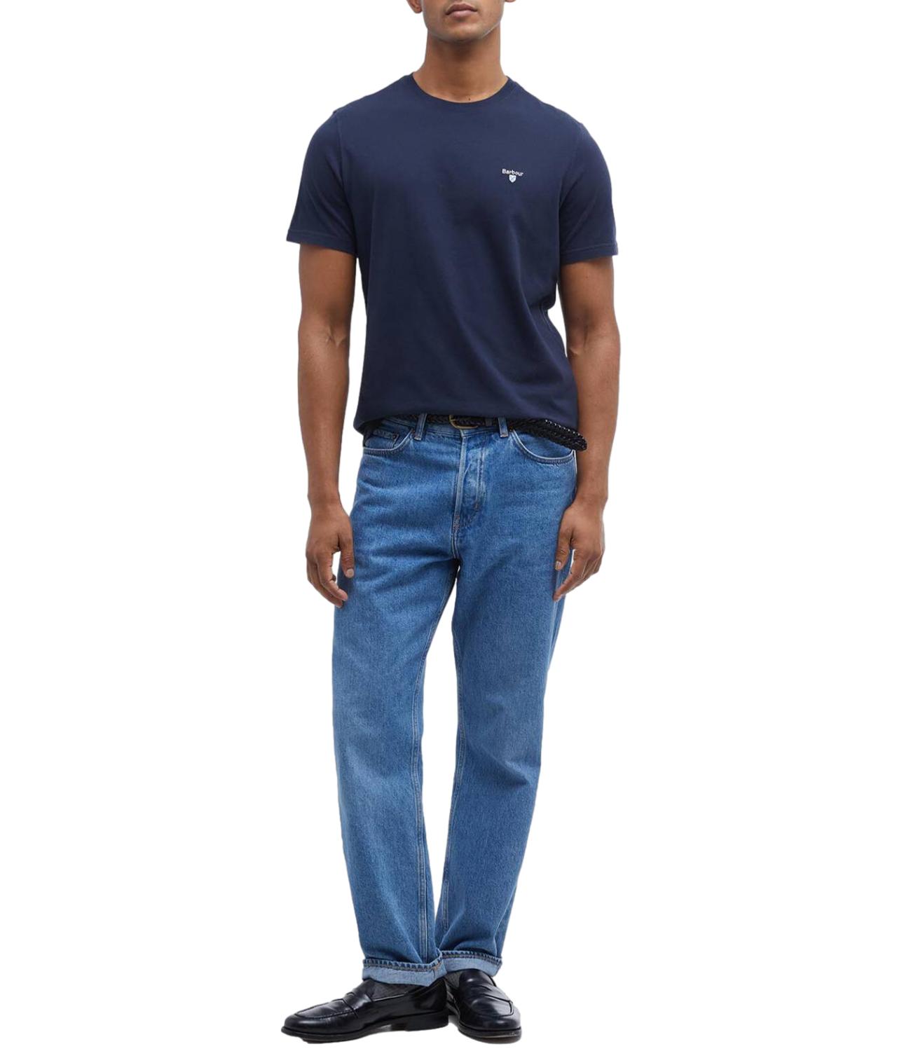 Barbour T-Shirt Tartan Sports Tee blu uomo