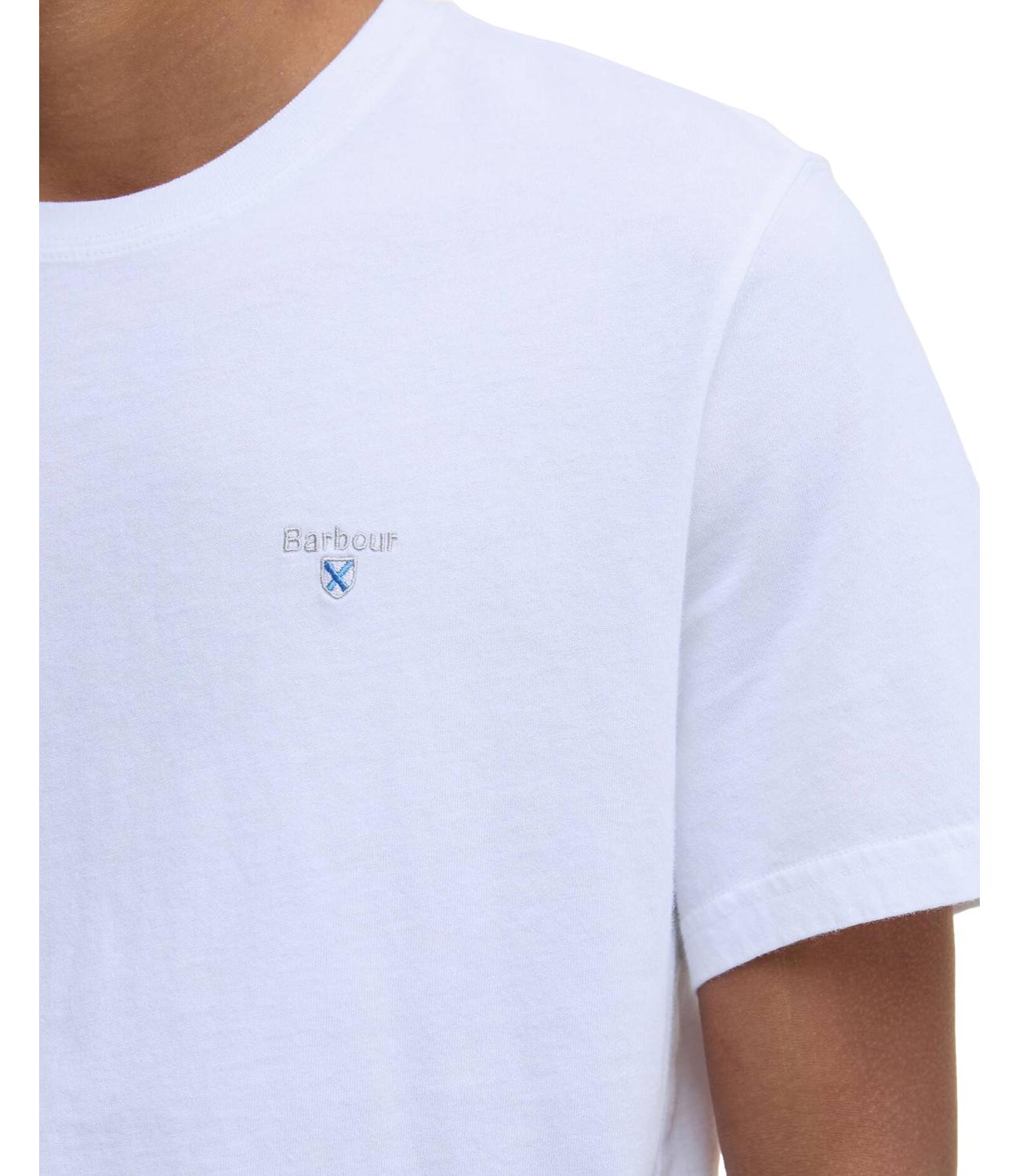 Barbour T-Shirt Tartan Sports bianco uomo