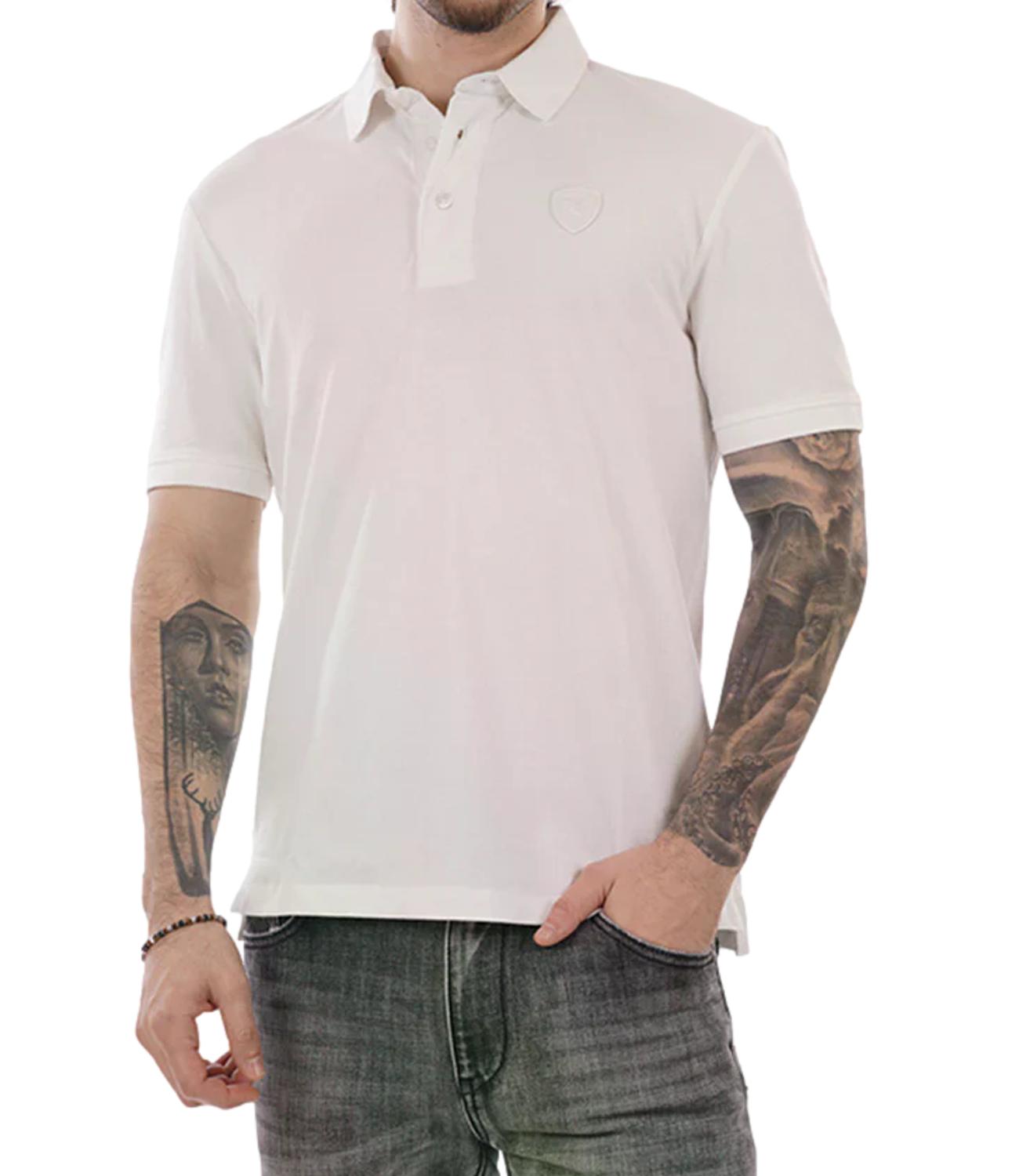 Blauer Polo Albans Bianco Uomo