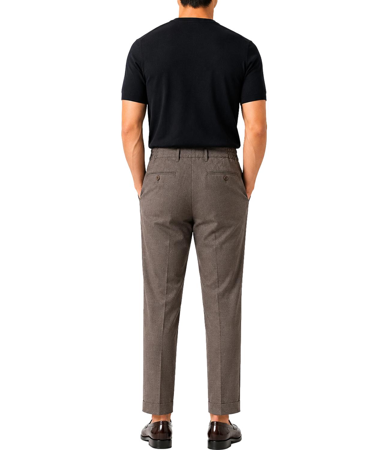 Pantalone Briglia marrone in fresco lana