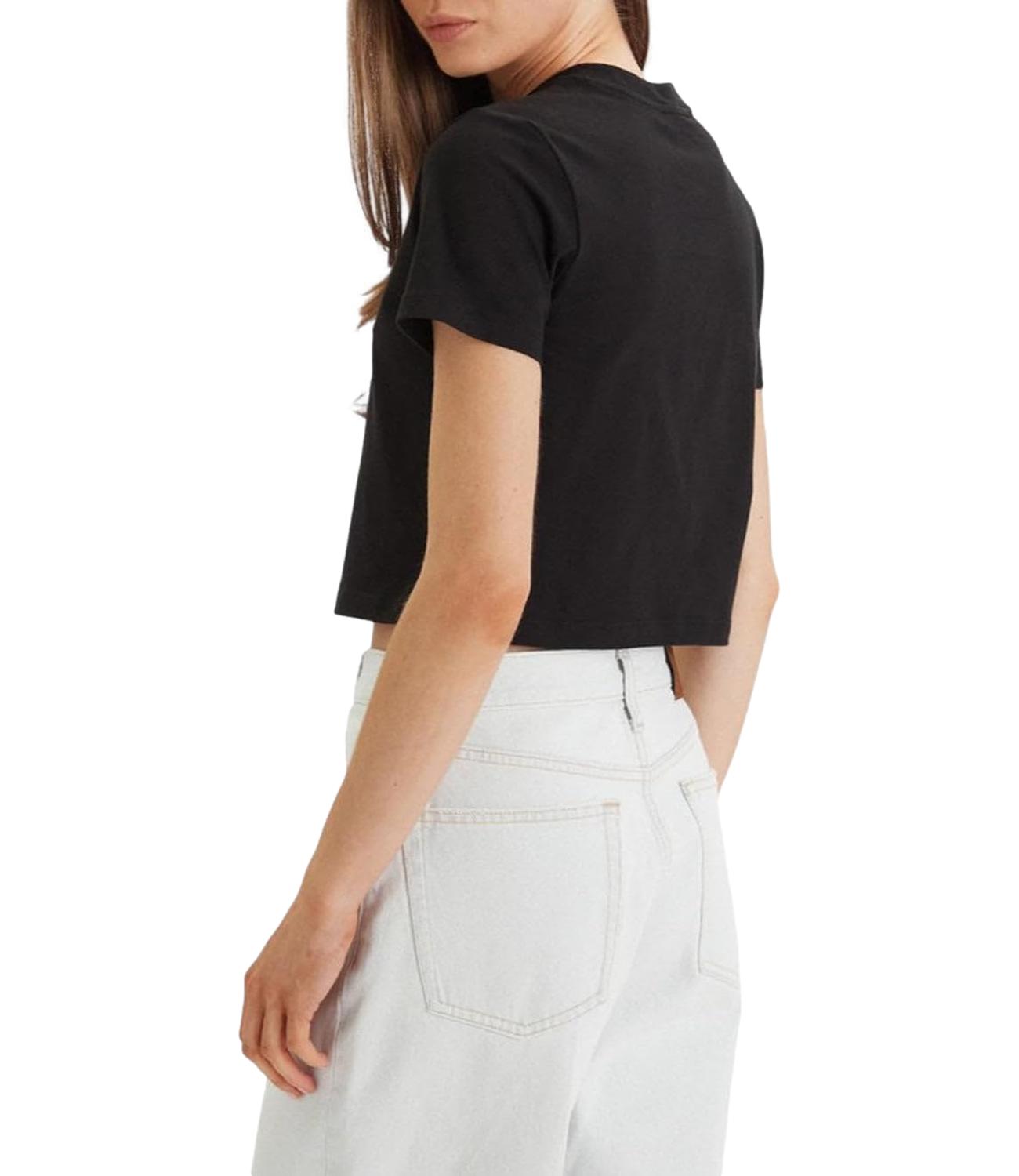 T-shirt Calvin Klein Jeans a maniche corte con mini logo centrale Nero Donna
