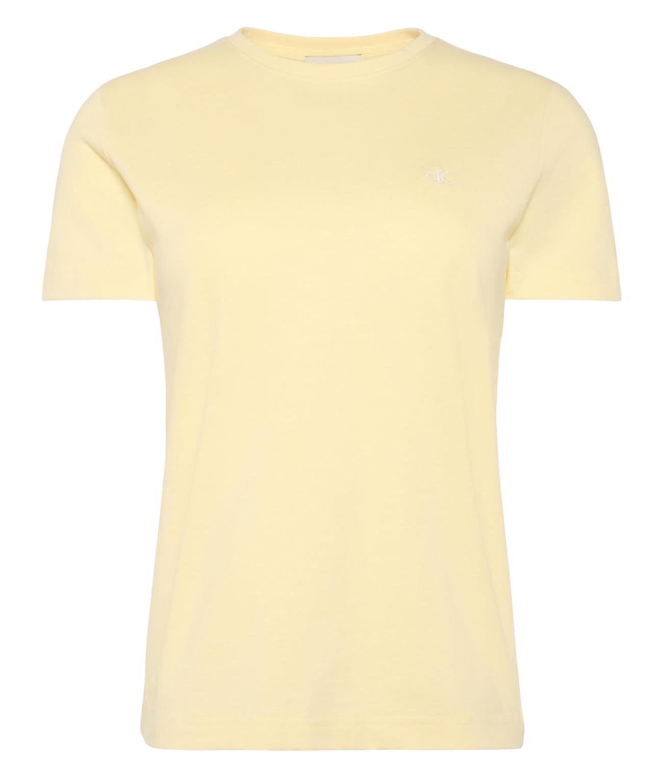 T-shirt Calvin Klein Jeans a maniche corte con mini logo tono su tono Giallo Donna