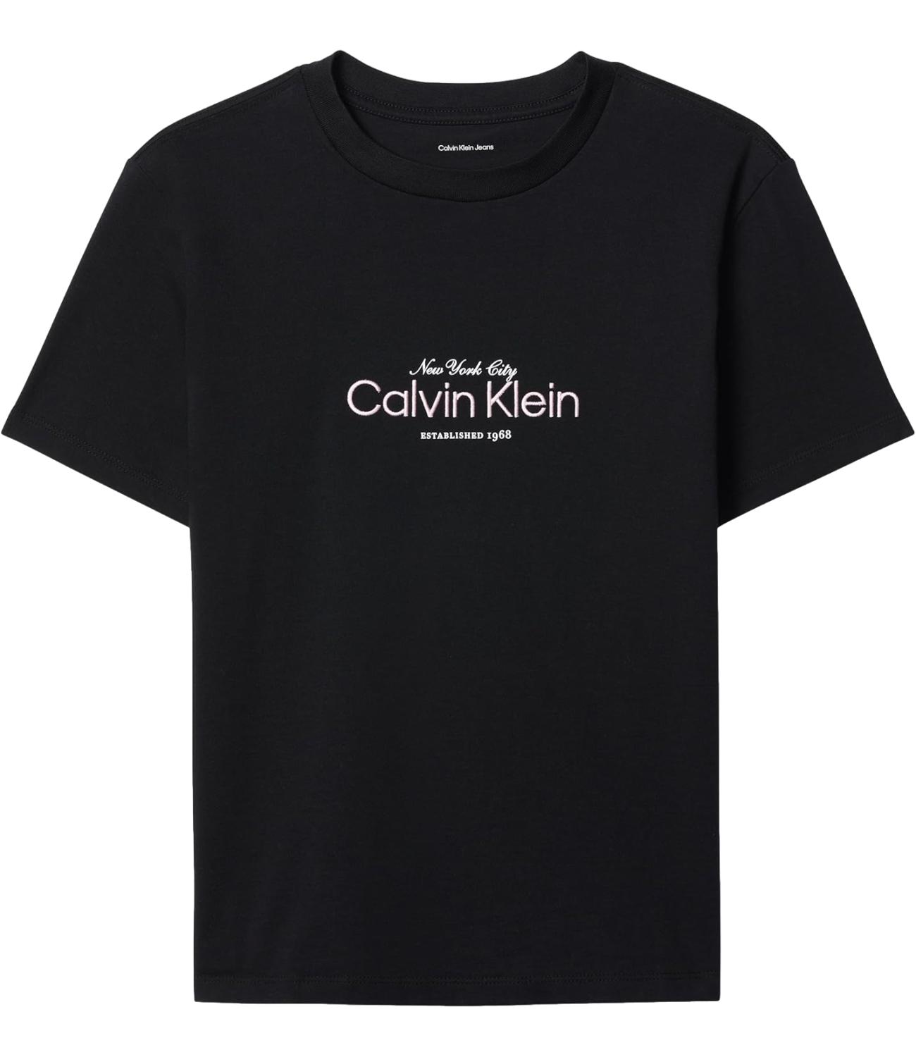 T-shirt Calvin Klein Jeans a maniche corte con logo "New York City" Nero Donna