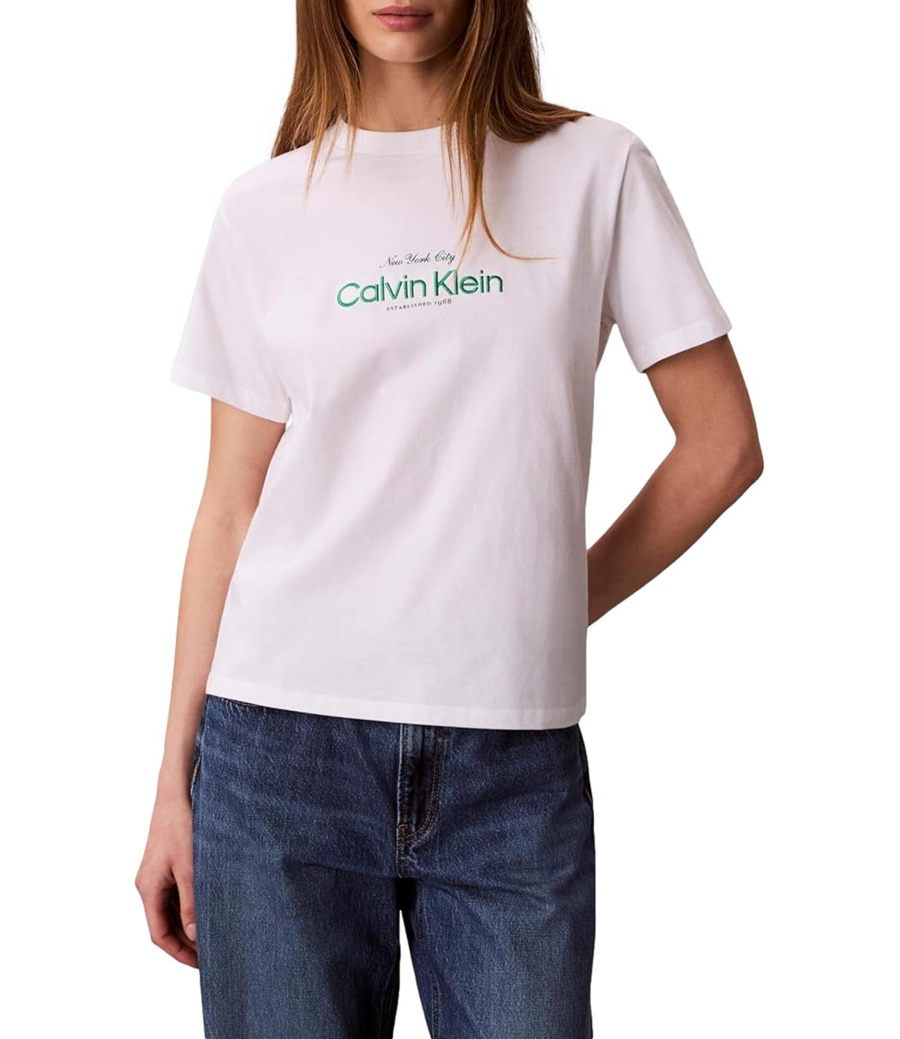 T-shirt Calvin Klein Jeans a maniche corte con logo "New York City" Bianca Donna