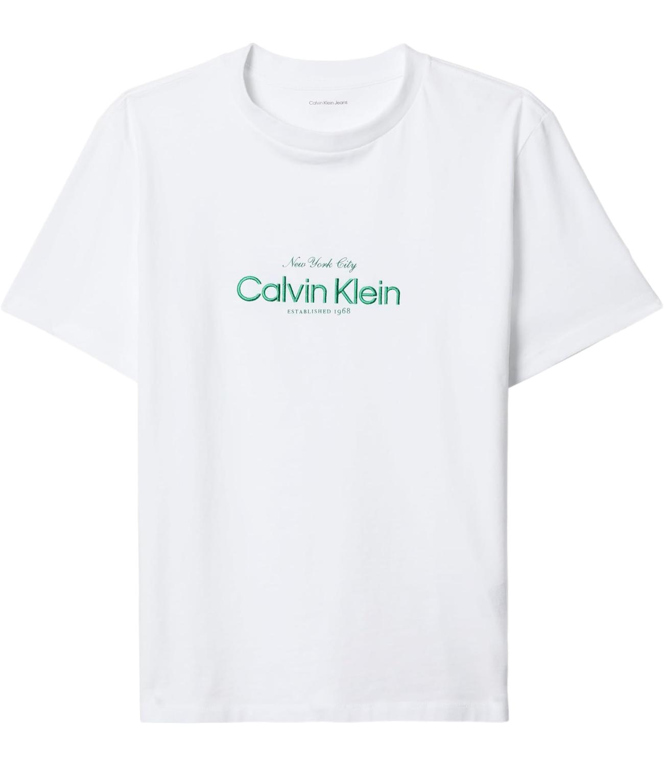 T-shirt Calvin Klein Jeans a maniche corte con logo "New York City" Bianca Donna