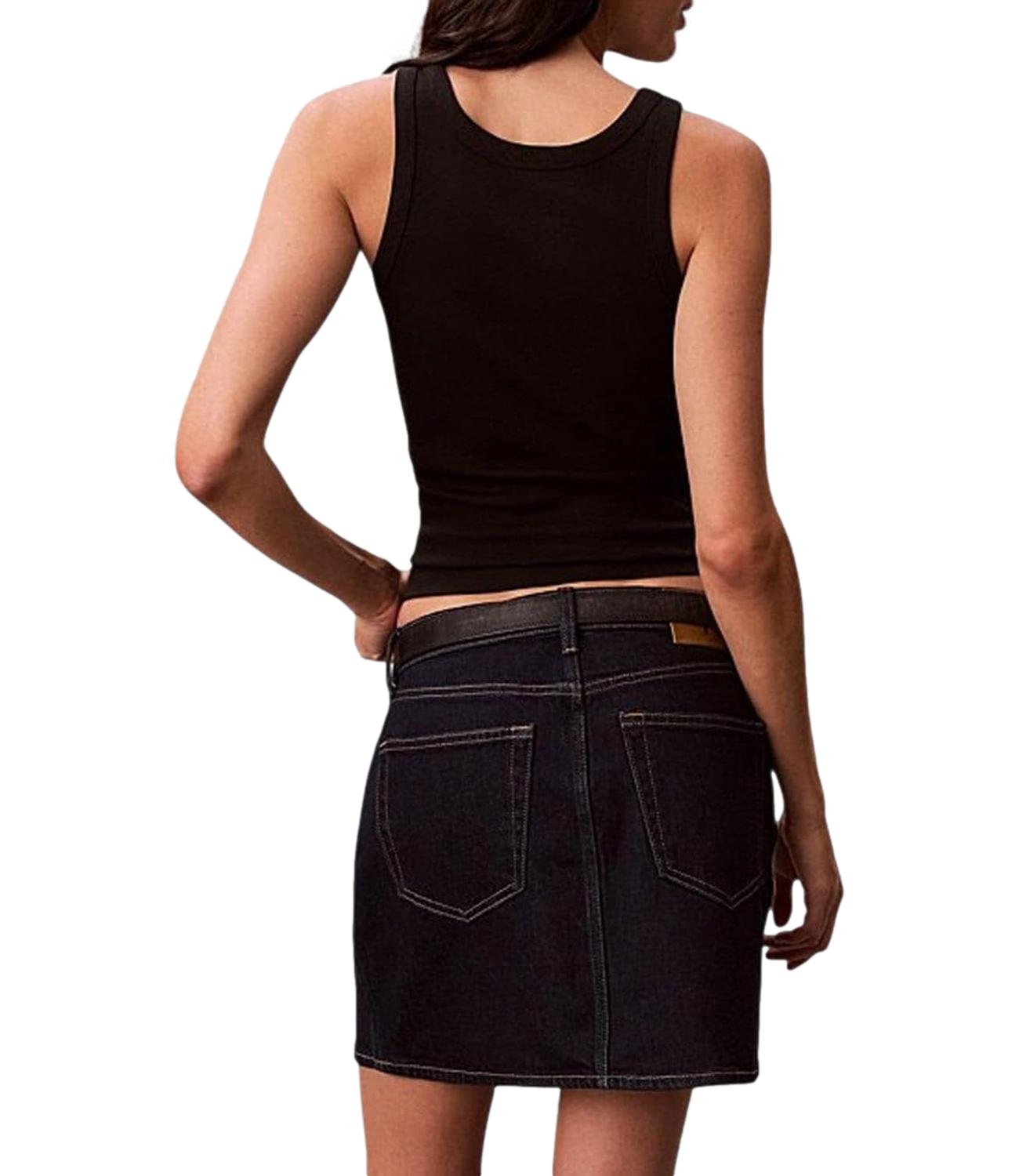 Top a canotta Calvin Klein Jeans con logo stampato Nero Donna