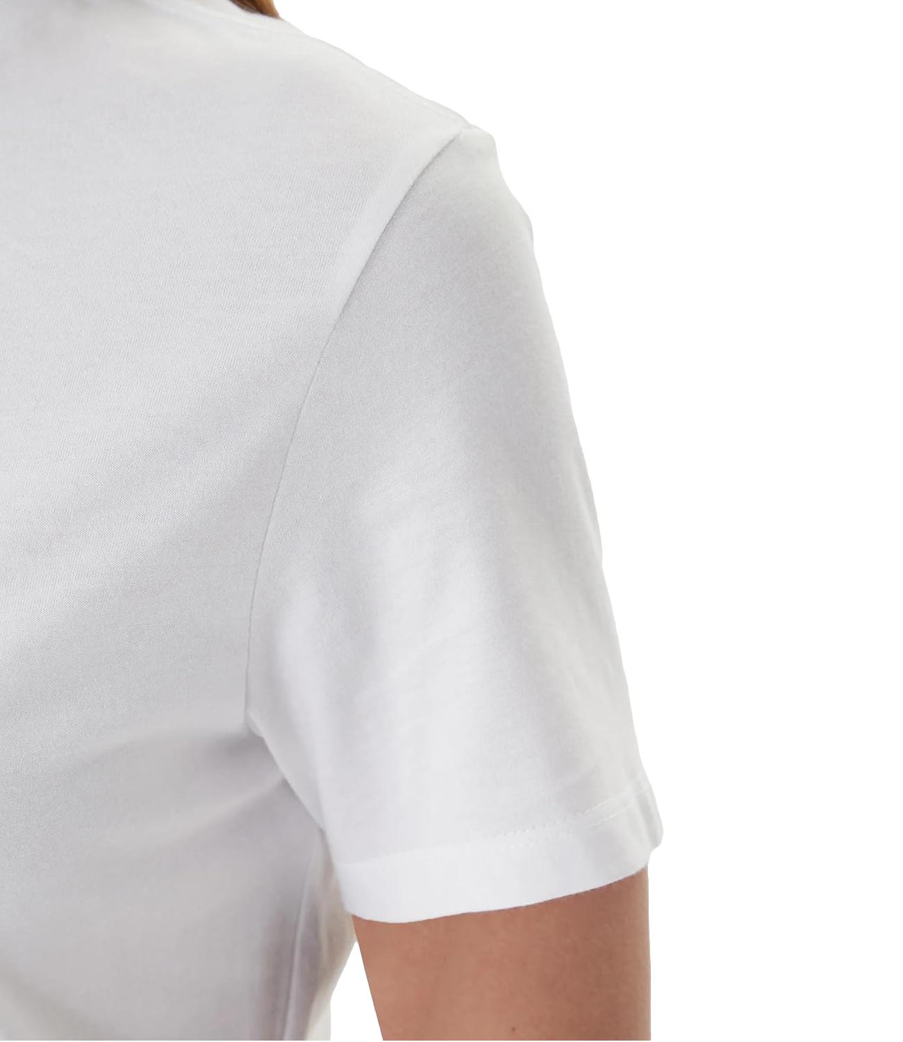 T-shirt Calvin Klein Jeans a maniche corte con logo monogramma centrale Bianca Donna
