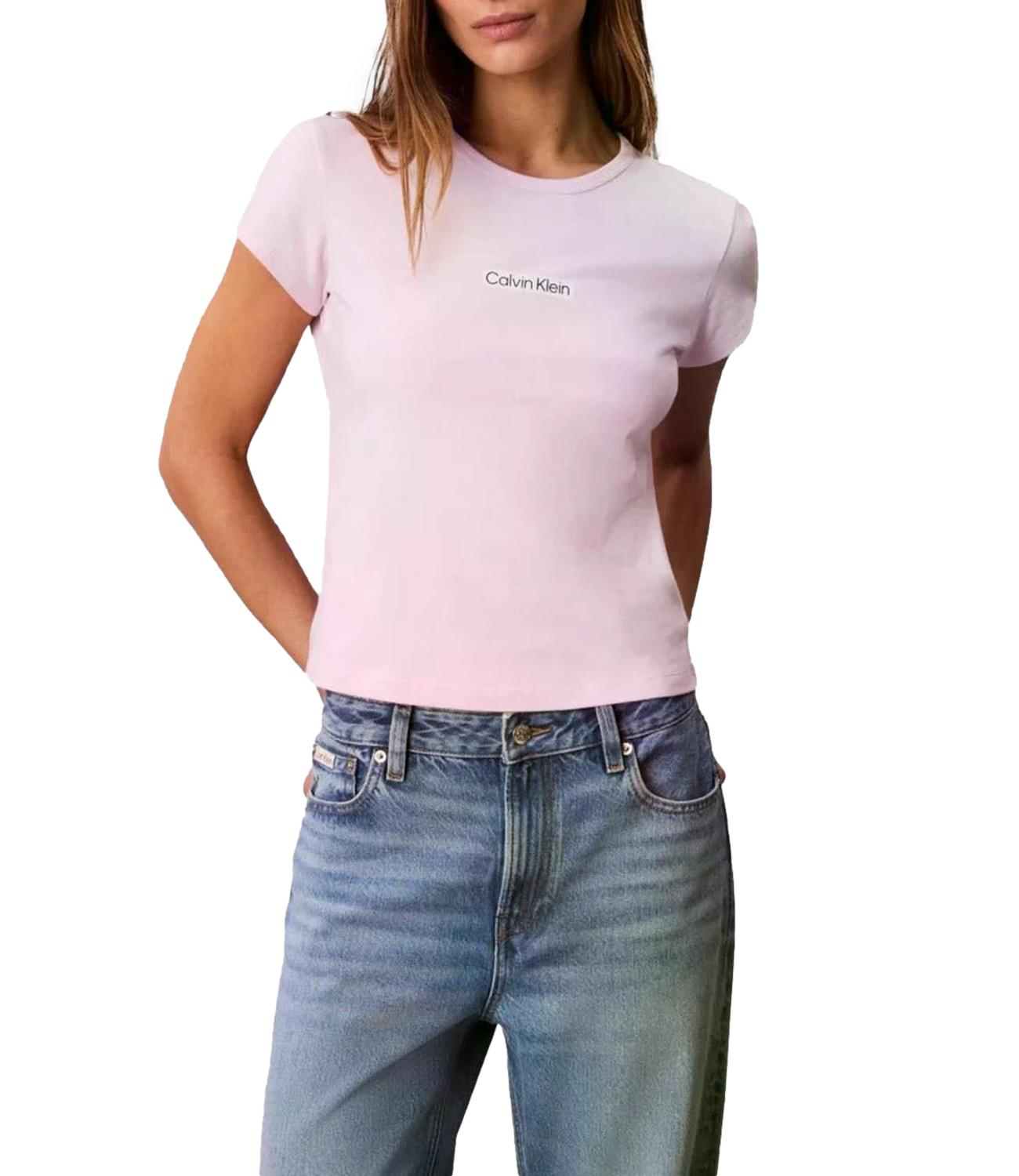 T-shirt Calvin Klein place institutional baby tee cradle pink