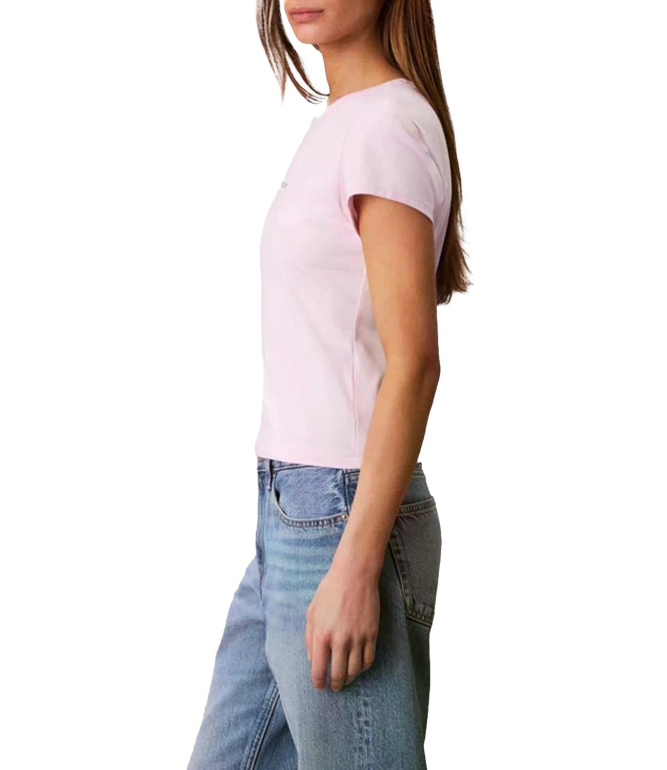 T-shirt Calvin Klein place institutional baby tee cradle pink