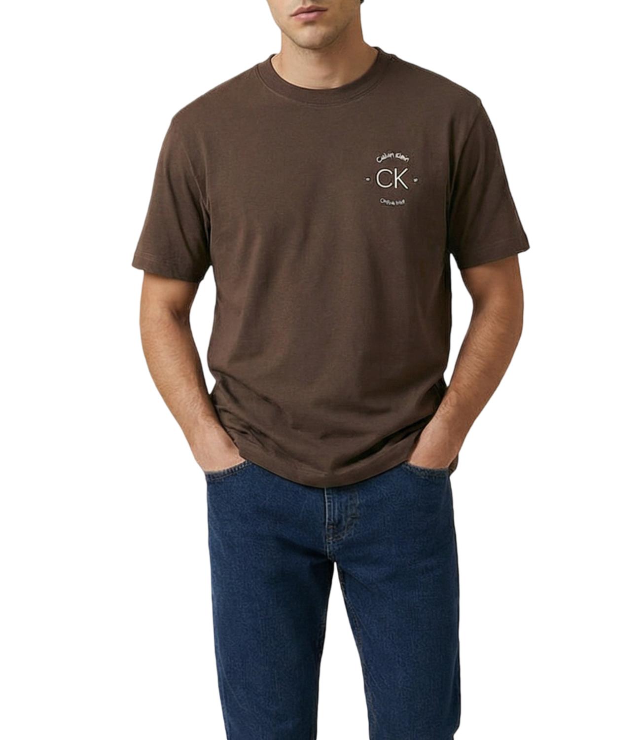 T-Shirt Uomo 9o9 warm oak Calvin Klein marrone