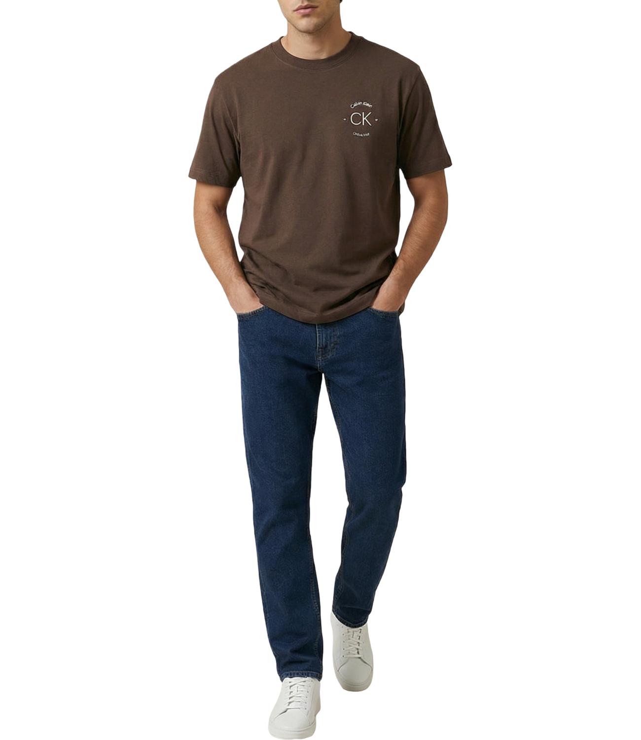 T-Shirt Uomo 9o9 warm oak Calvin Klein marrone