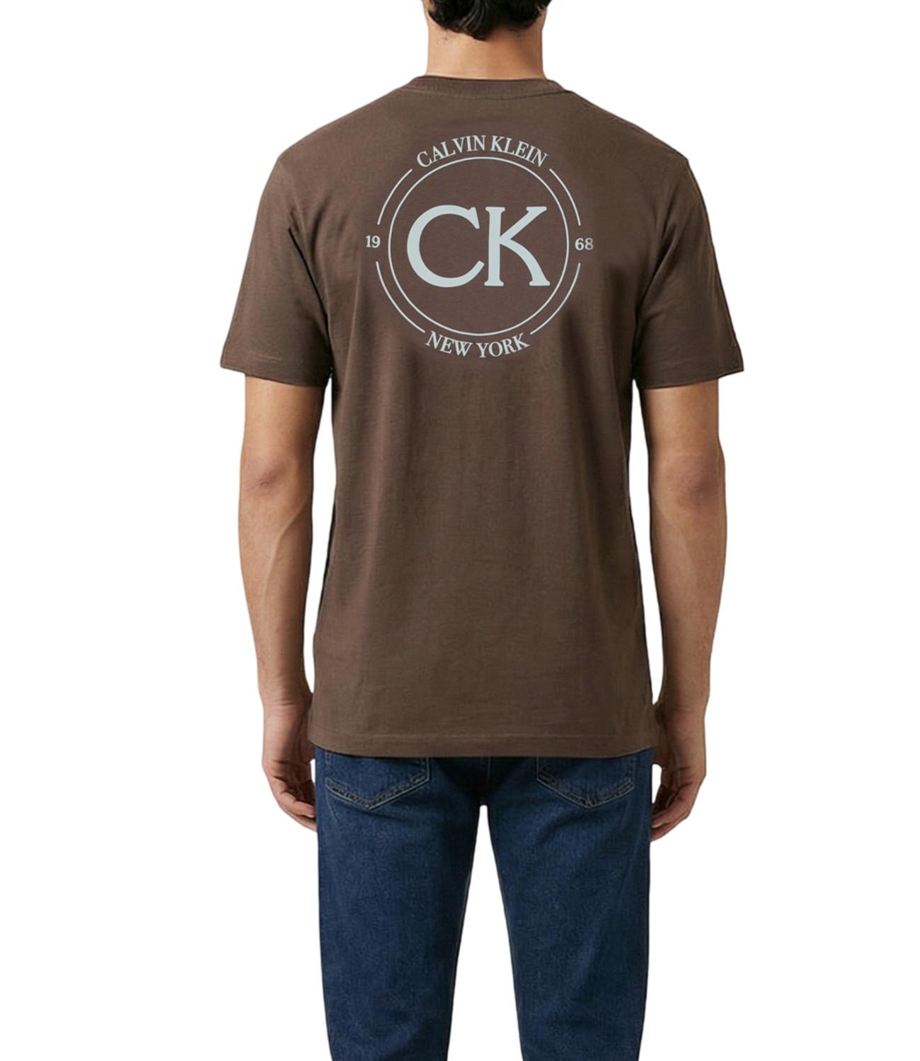 T-Shirt Uomo 9o9 warm oak Calvin Klein marrone
