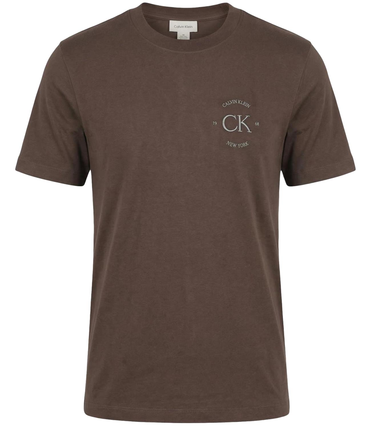 T-Shirt Uomo 9o9 warm oak Calvin Klein marrone