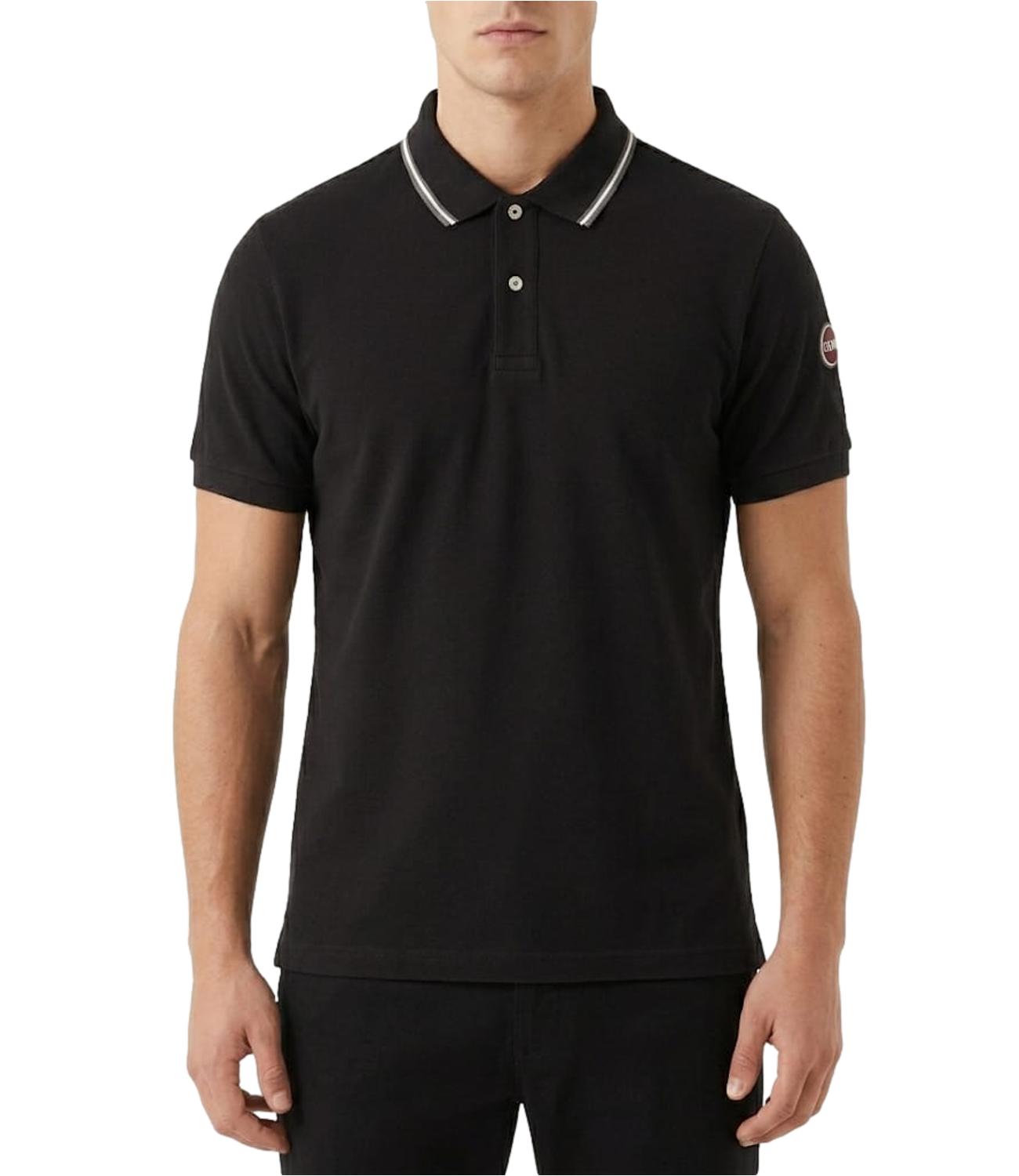 Hidden Buttons Polo Shirt black