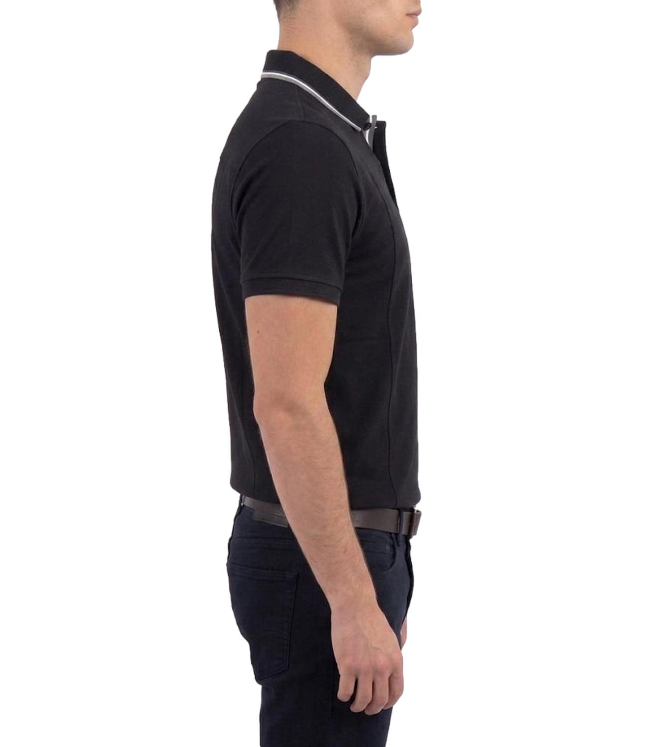 Hidden Buttons Polo Shirt black