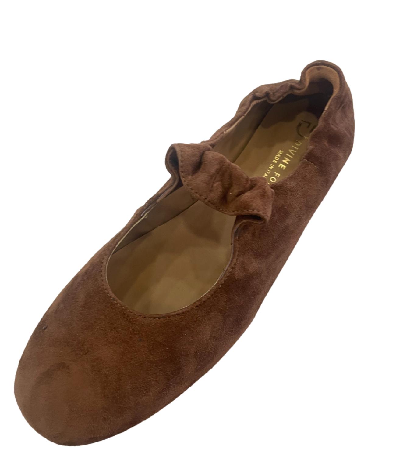Divine Follie Ballerina Camoscio Visone Donna