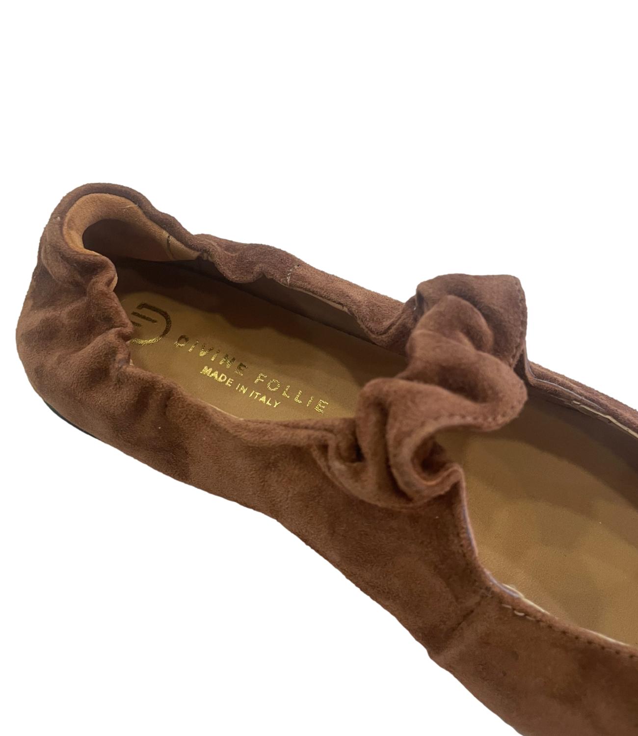 Divine Follie Ballerina Camoscio Visone Donna