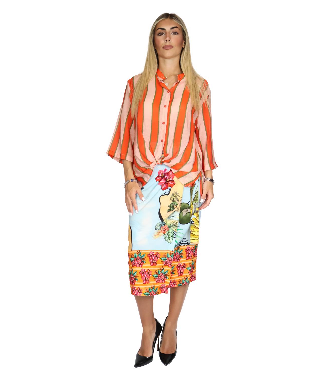 Dixie Gonna Midi Multicolor Donna