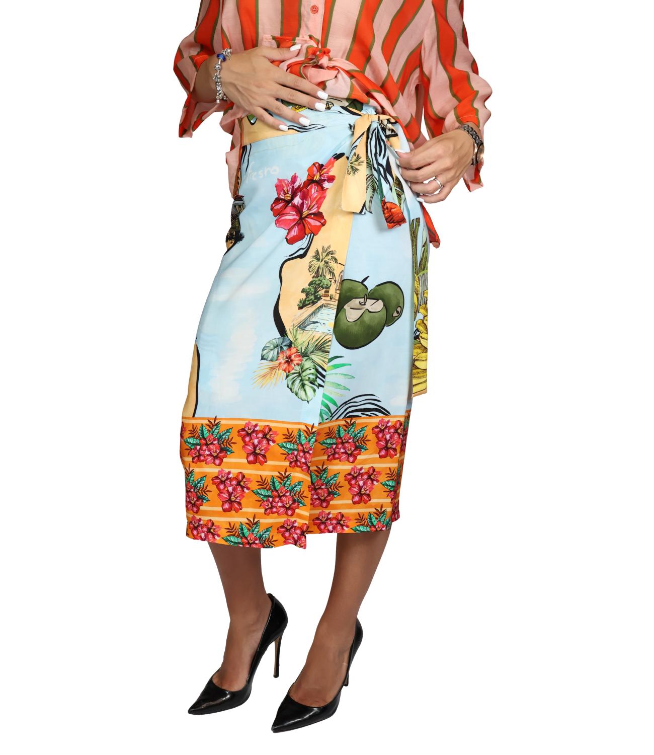 Dixie Gonna Midi Multicolor Donna