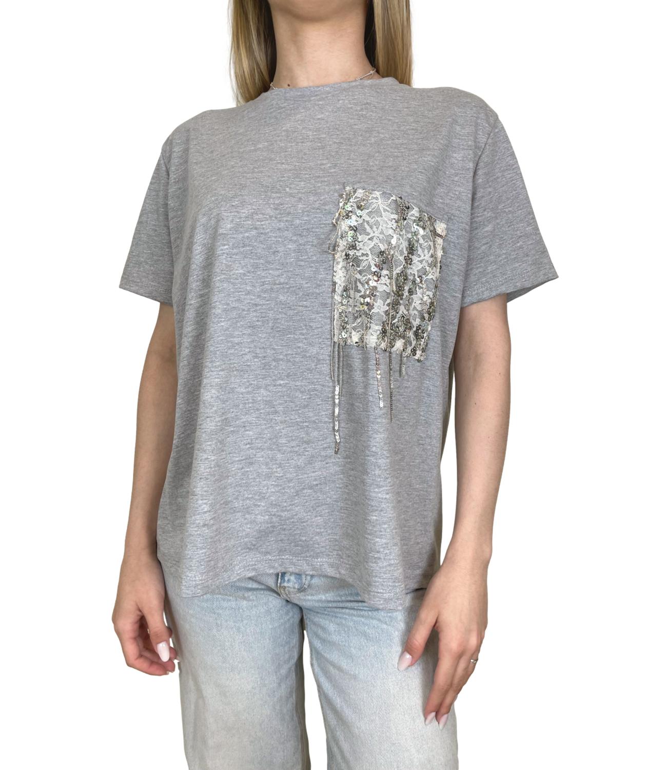 Dixie T-shirt Grigio Chiaro Donna