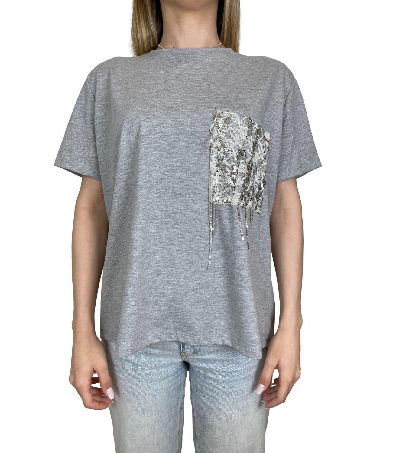 Dixie T-shirt Grigio Chiaro Donna