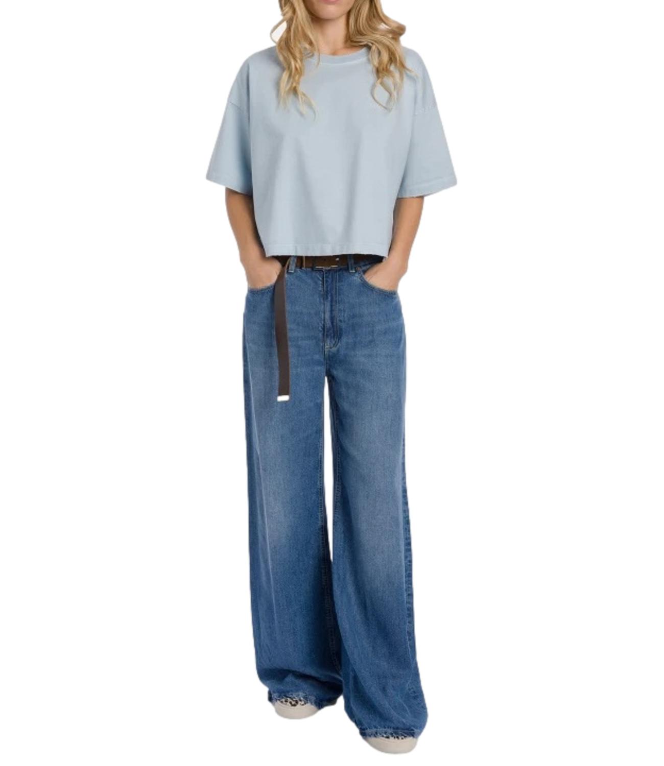 Dondup Jeans Beatrix wide leg blu denim donna