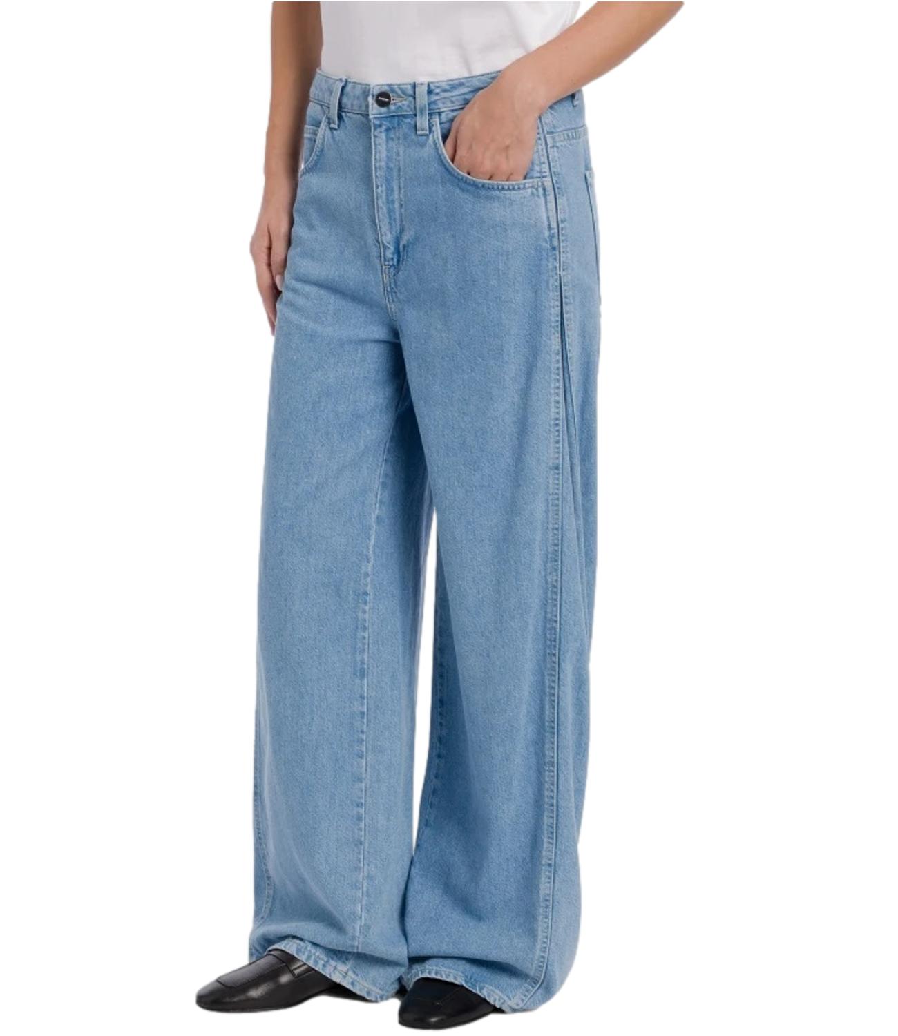 Dondup Jeans Cristy wide leg blu denim donna