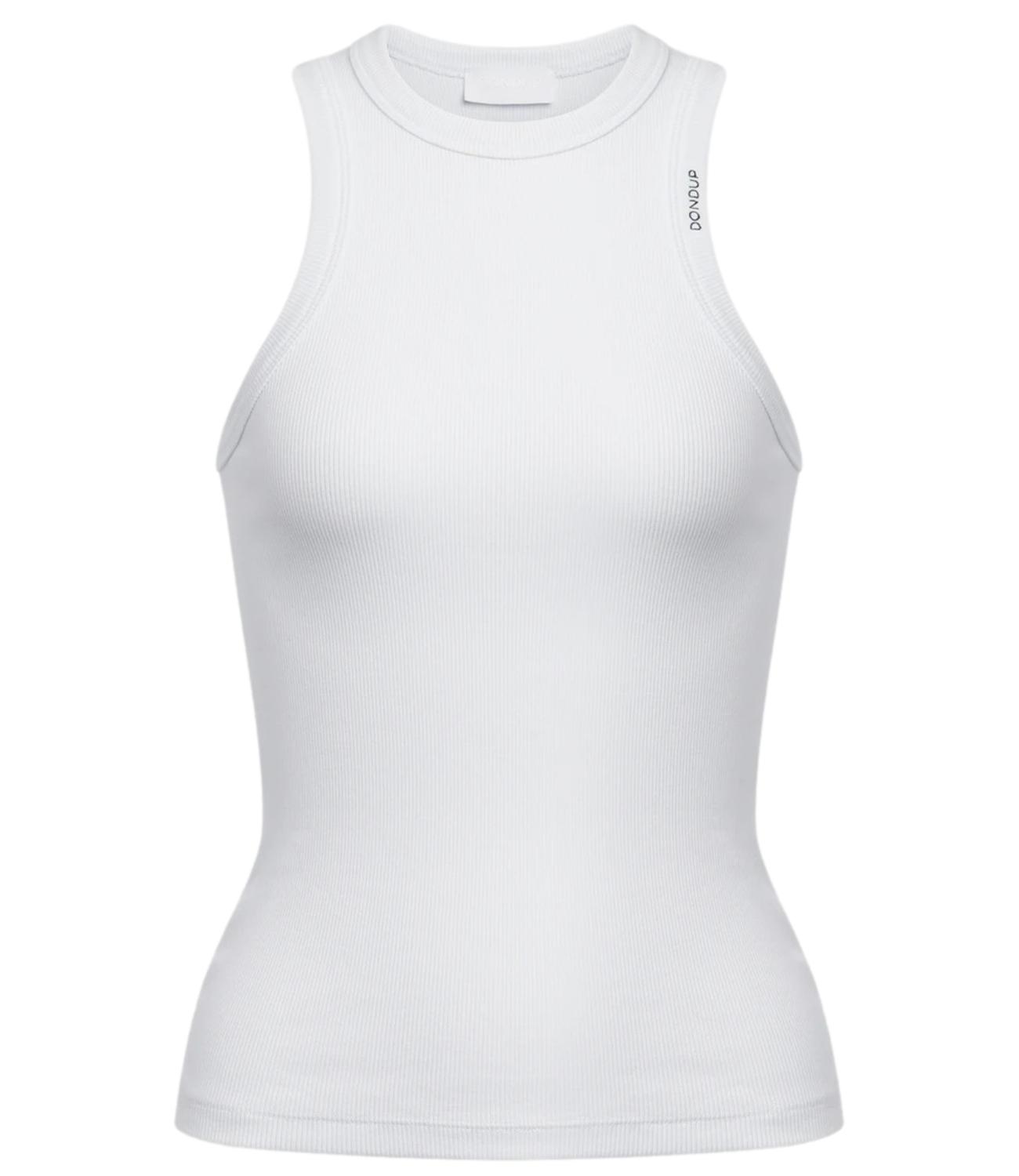 Dondup Canotta girocollo bianco donna