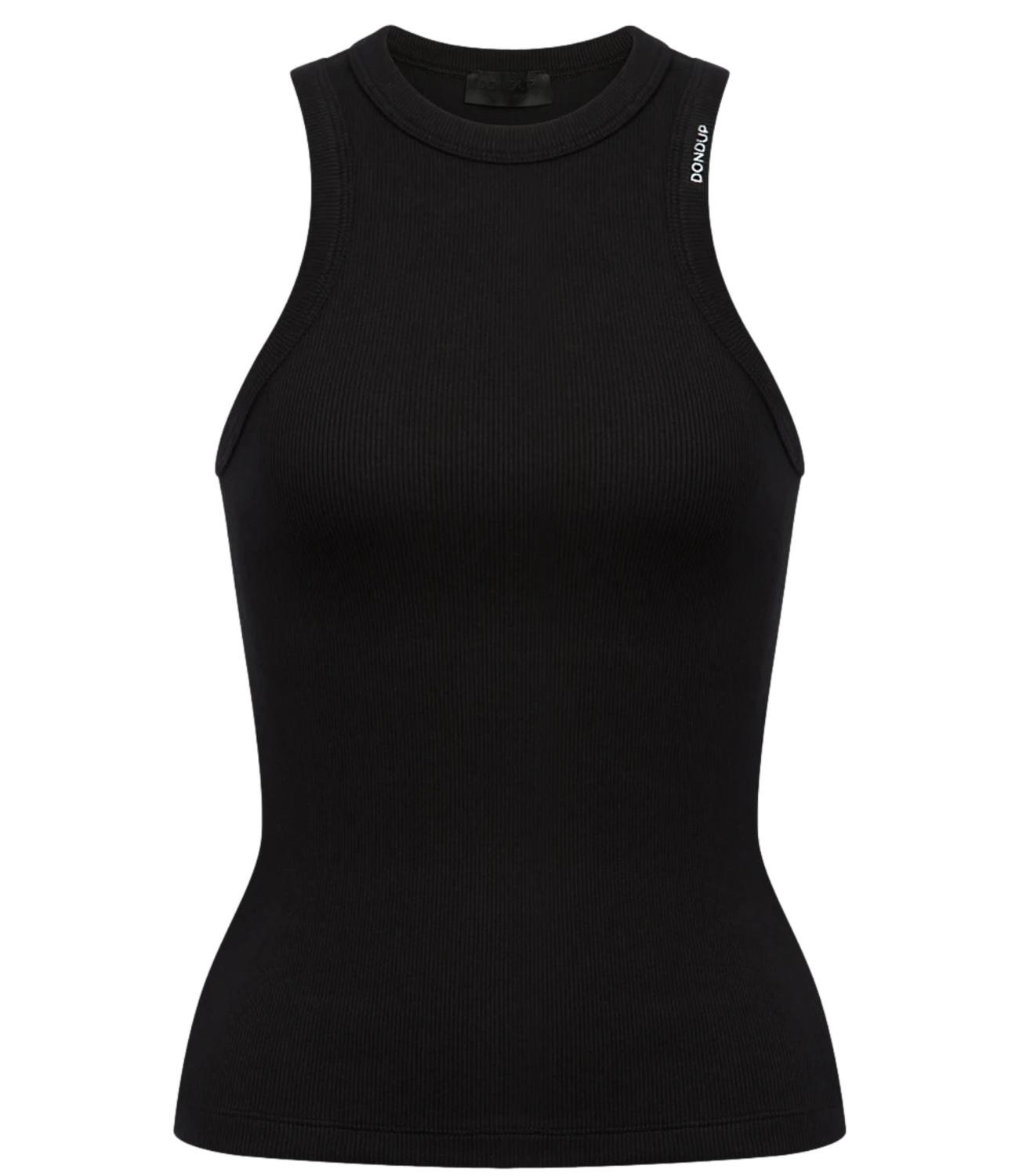 Dondup Canotta girocollo nero donna