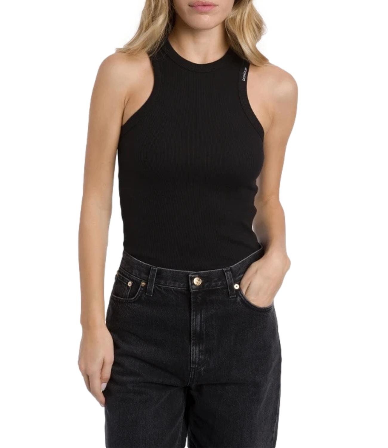 Dondup Canotta girocollo nero donna