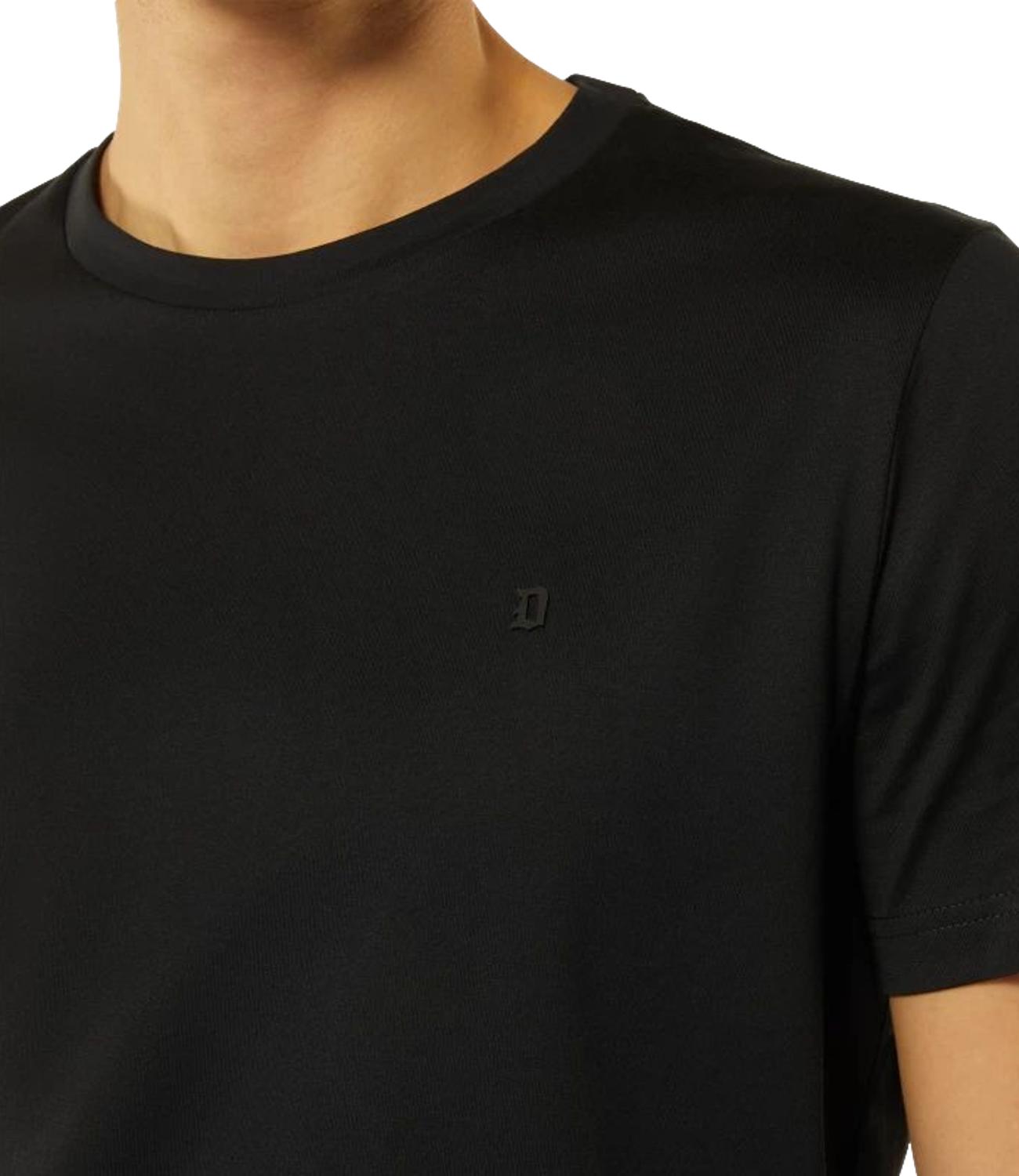 T-Shirt Uomo Nero Dondup