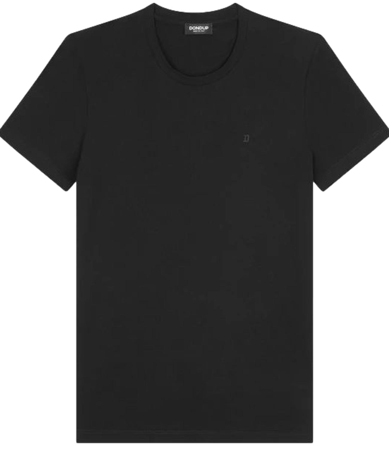 T-Shirt Uomo Nero Dondup