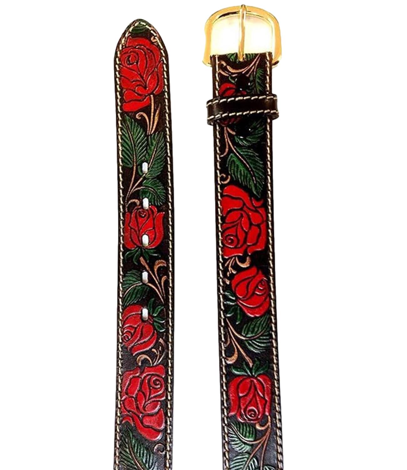 Cintura Unisex Marrone fantasia rose