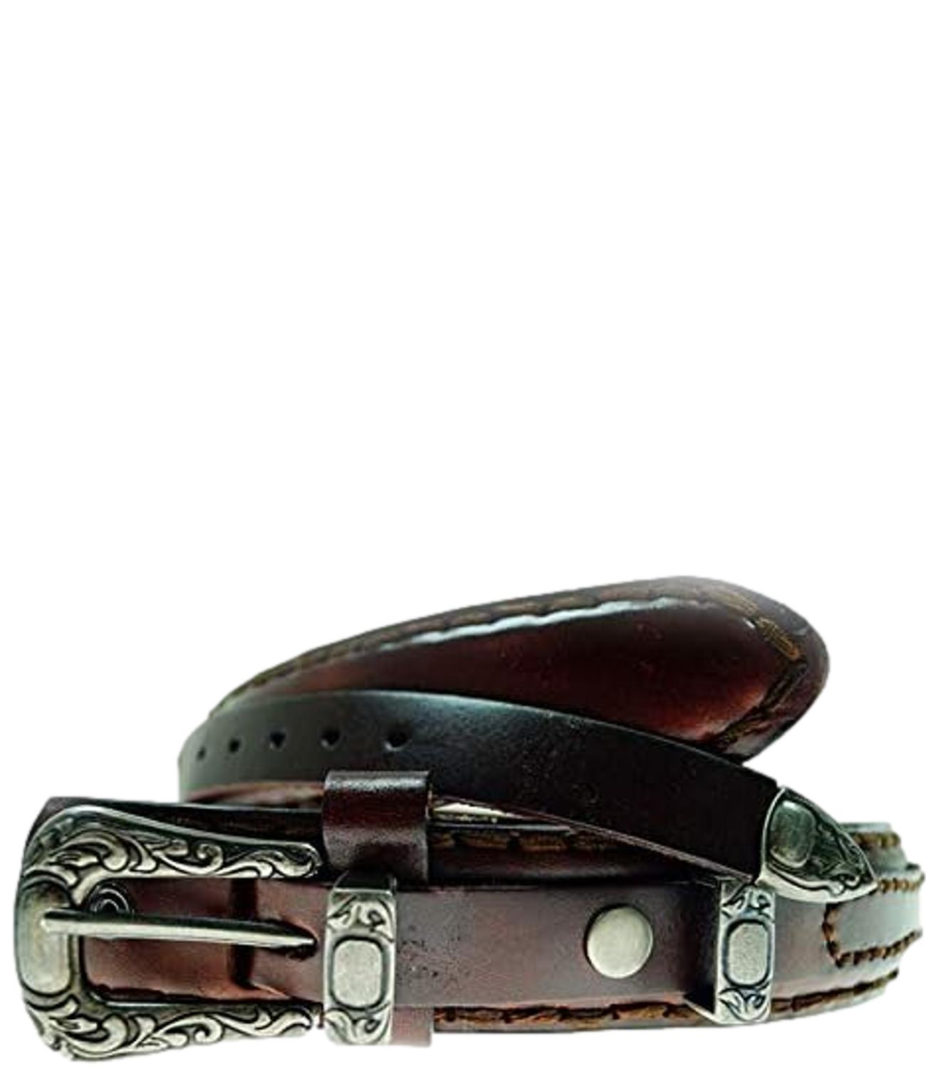 Cintura Unisex Marrone con doppia fibbia
