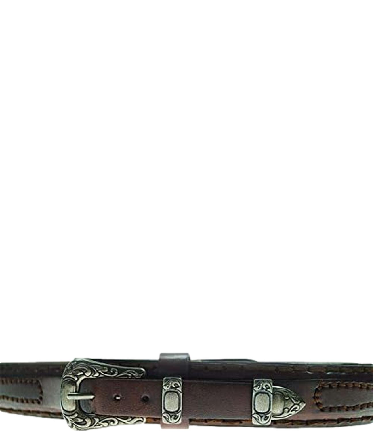 Cintura Unisex Marrone con doppia fibbia