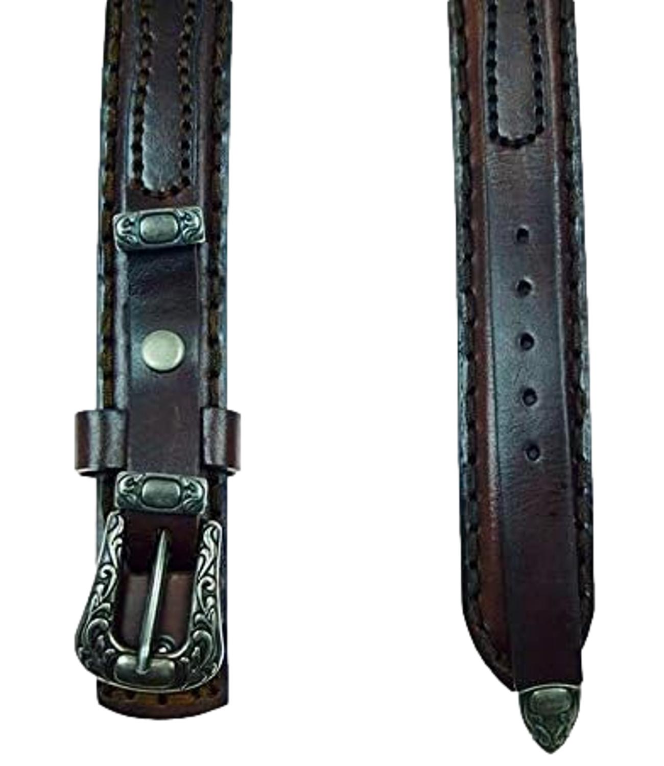 Cintura Unisex Marrone con doppia fibbia