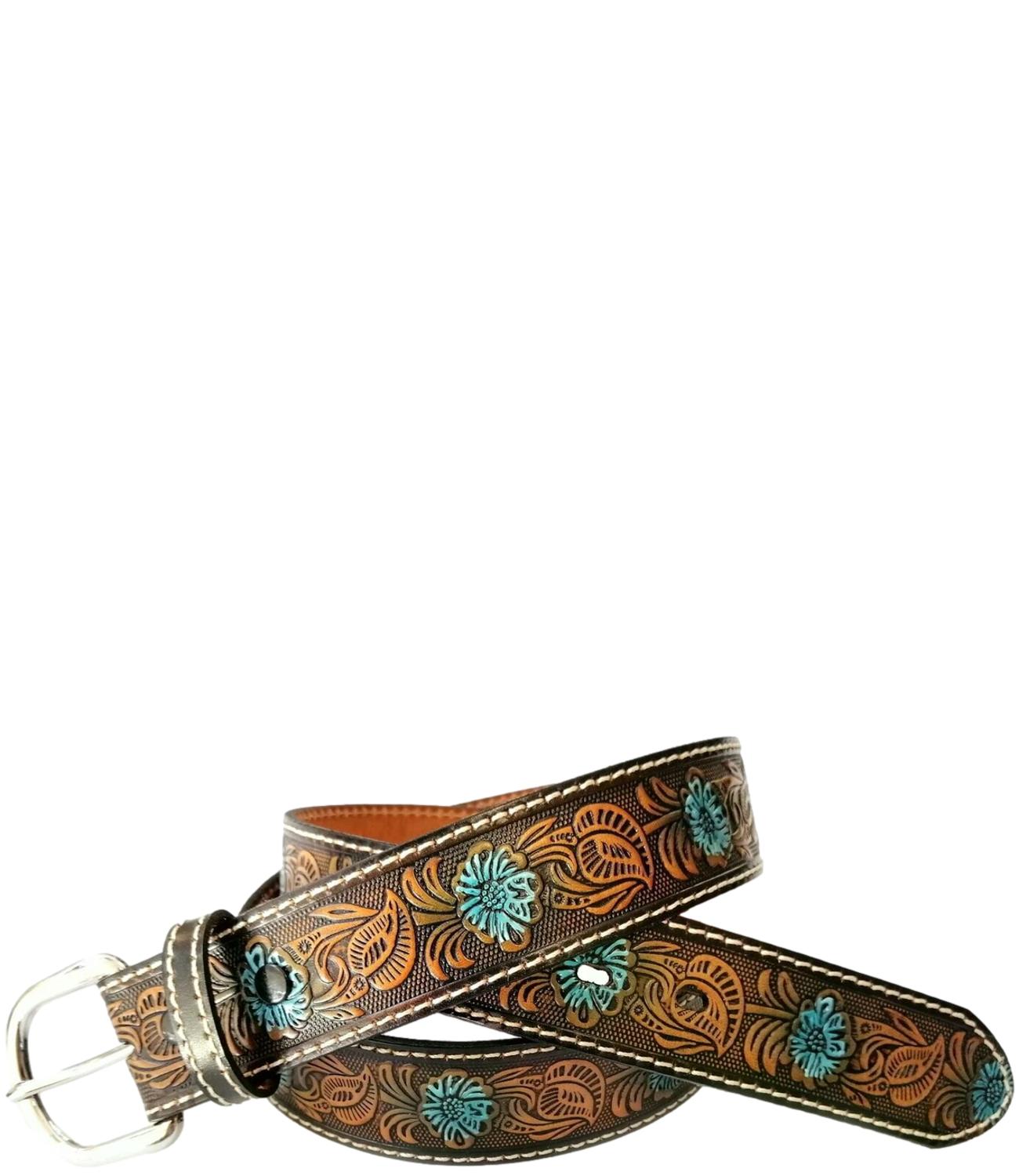 Cintura Unisex Marrone Charro fiori