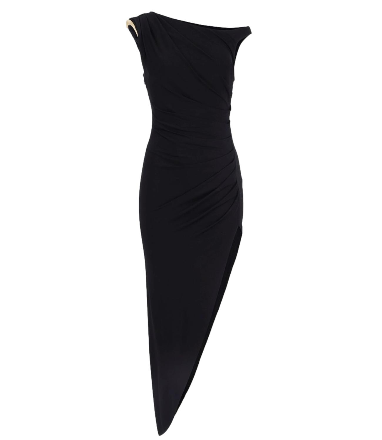 EF abito in jersey crêpe nero donna