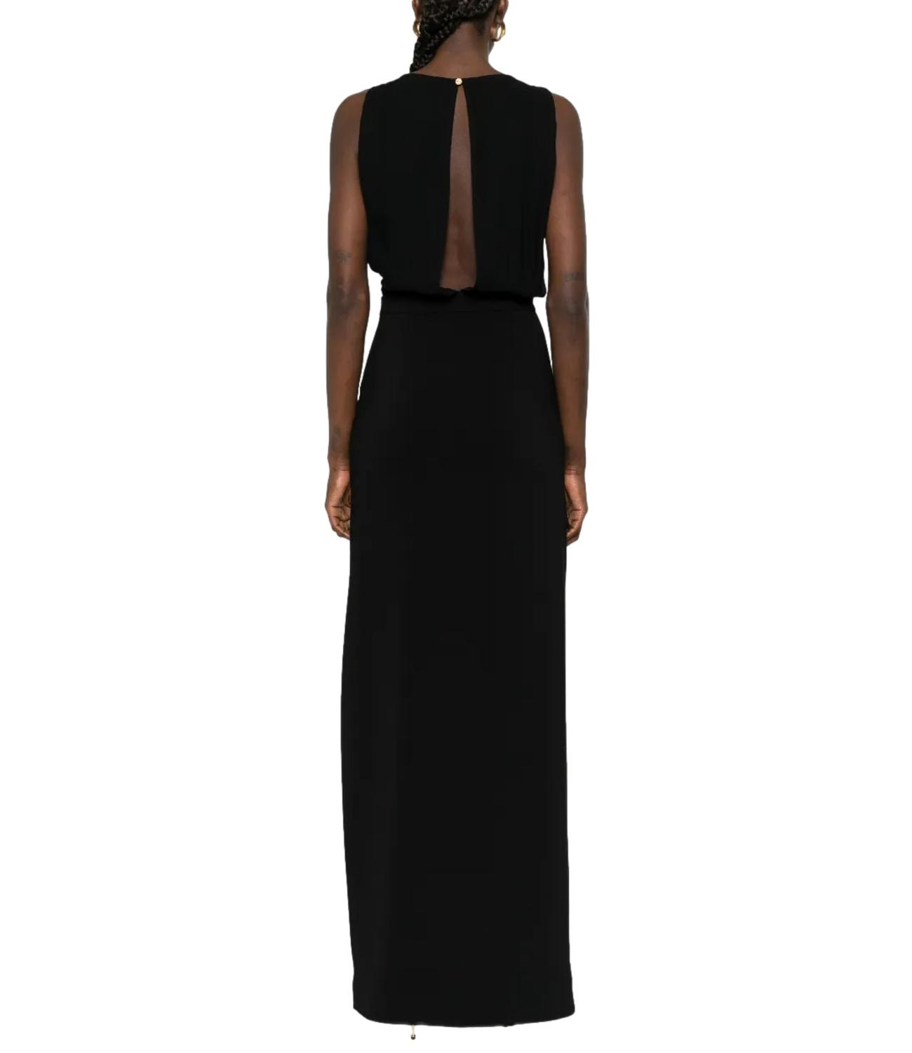 Elisabetta Franchi abito in georgette nero donna