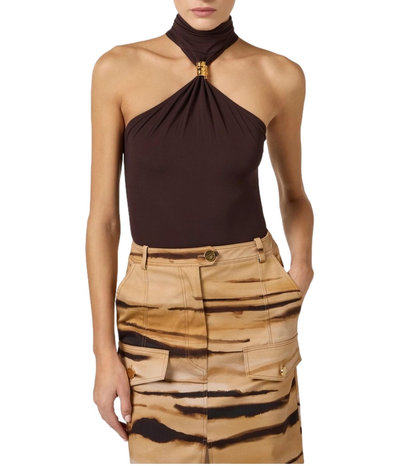 EF Body in jersey crêpe cioccolato donna