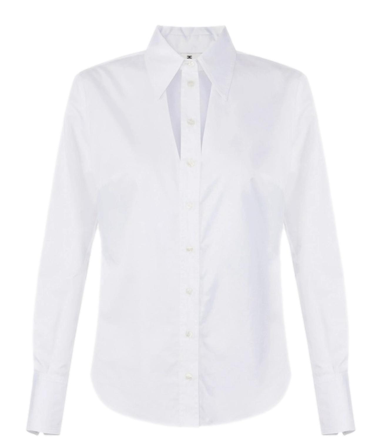 EF Camicia in cotone bianco donna