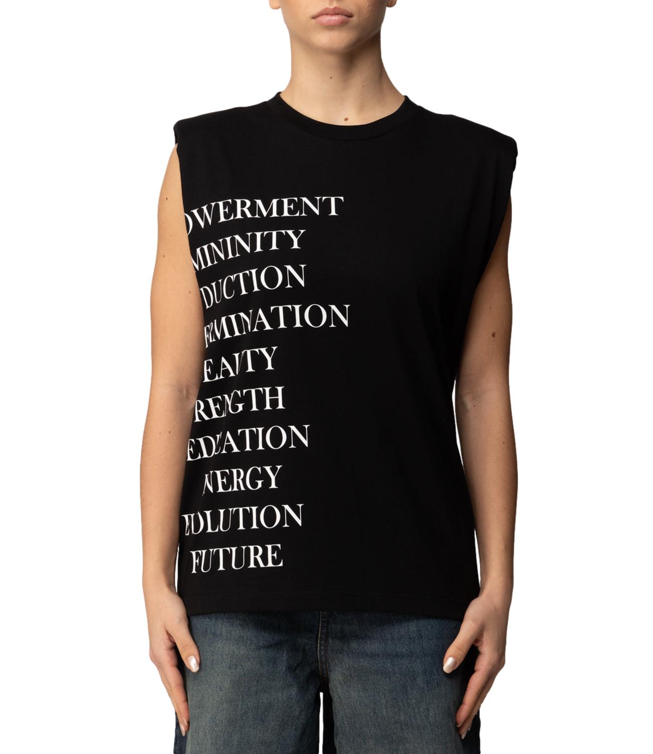 EF t-shirt bianco nera donna