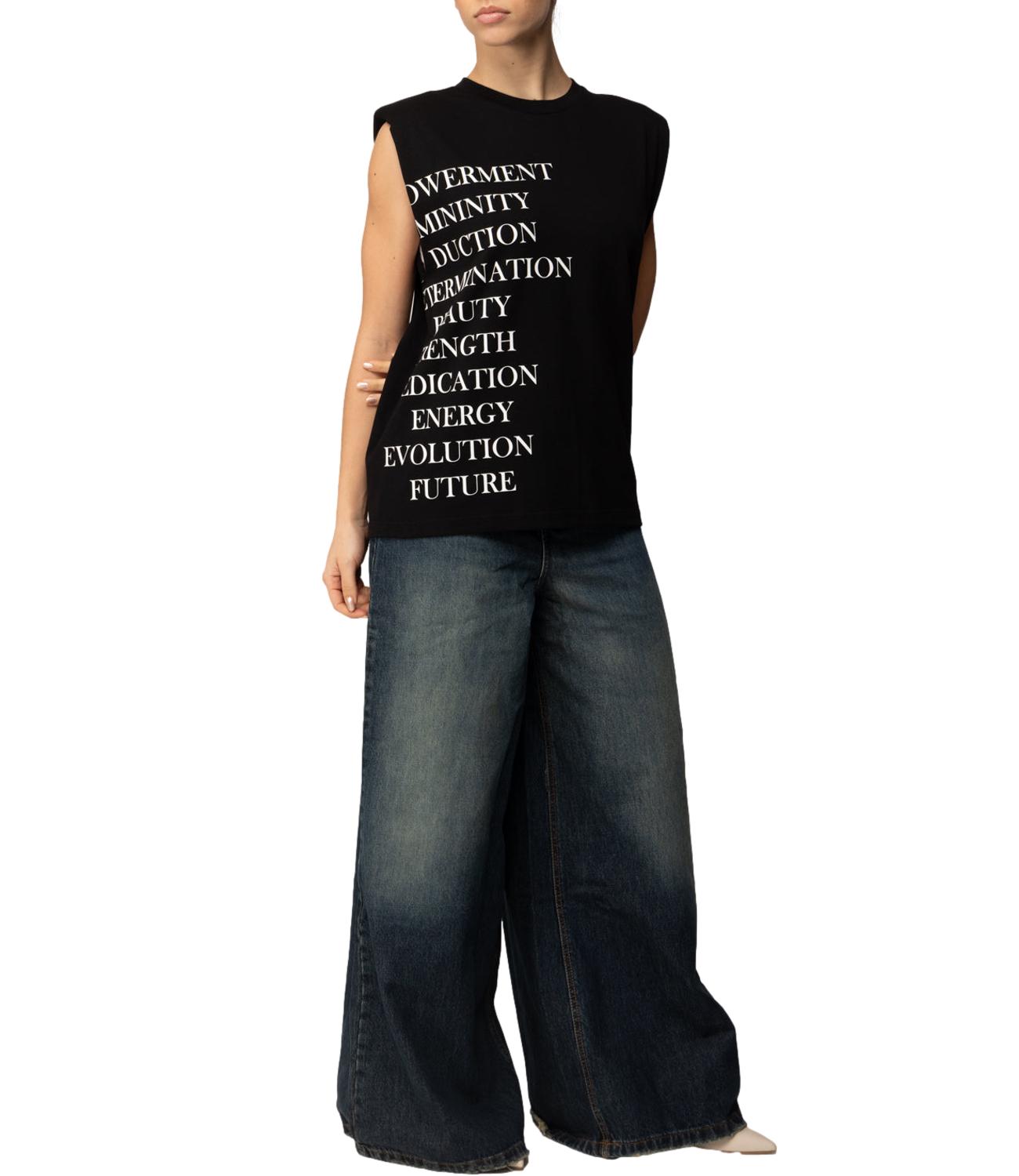 EF t-shirt bianco nera donna